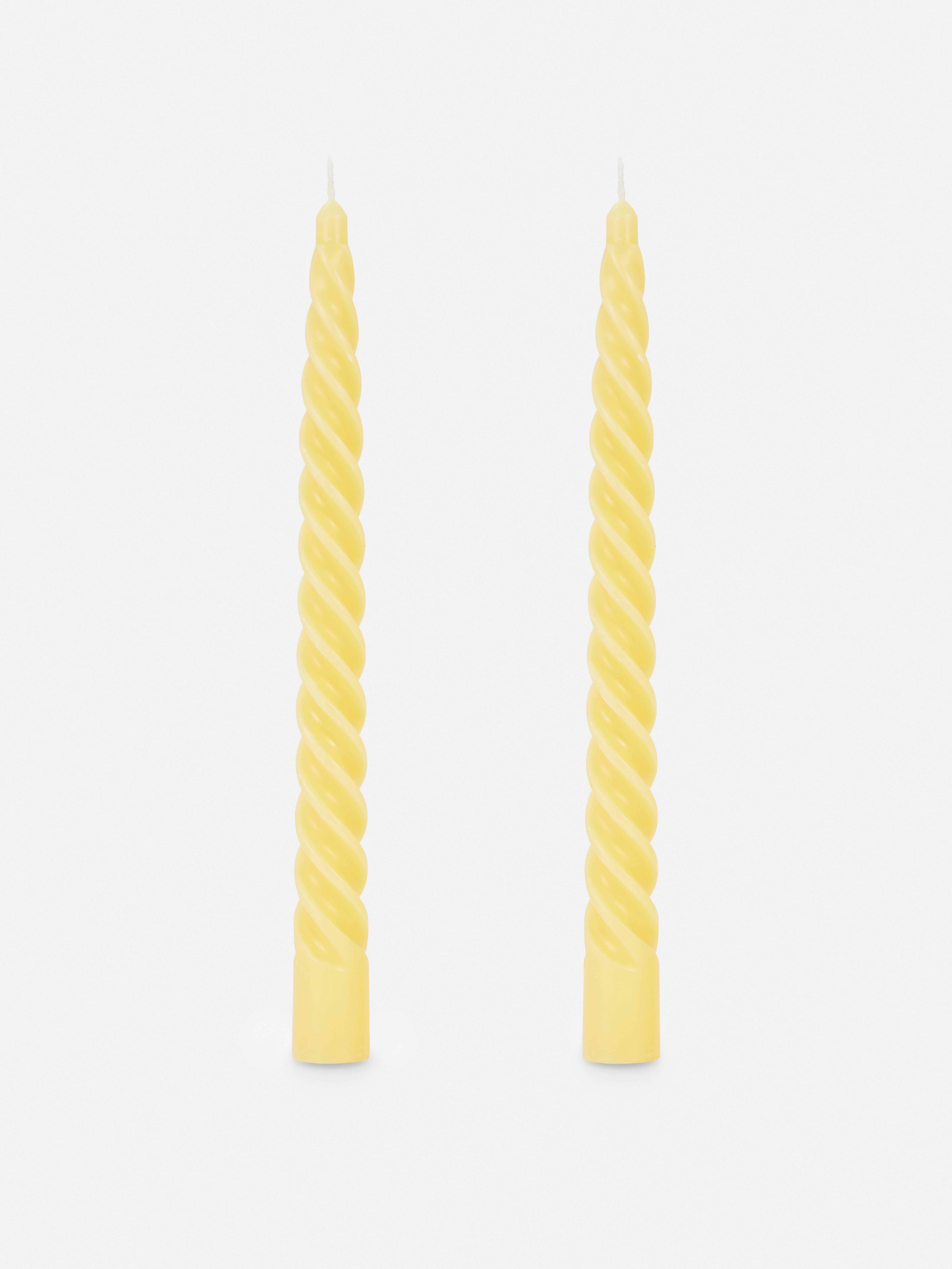 2pk Twisted Dinner Candles