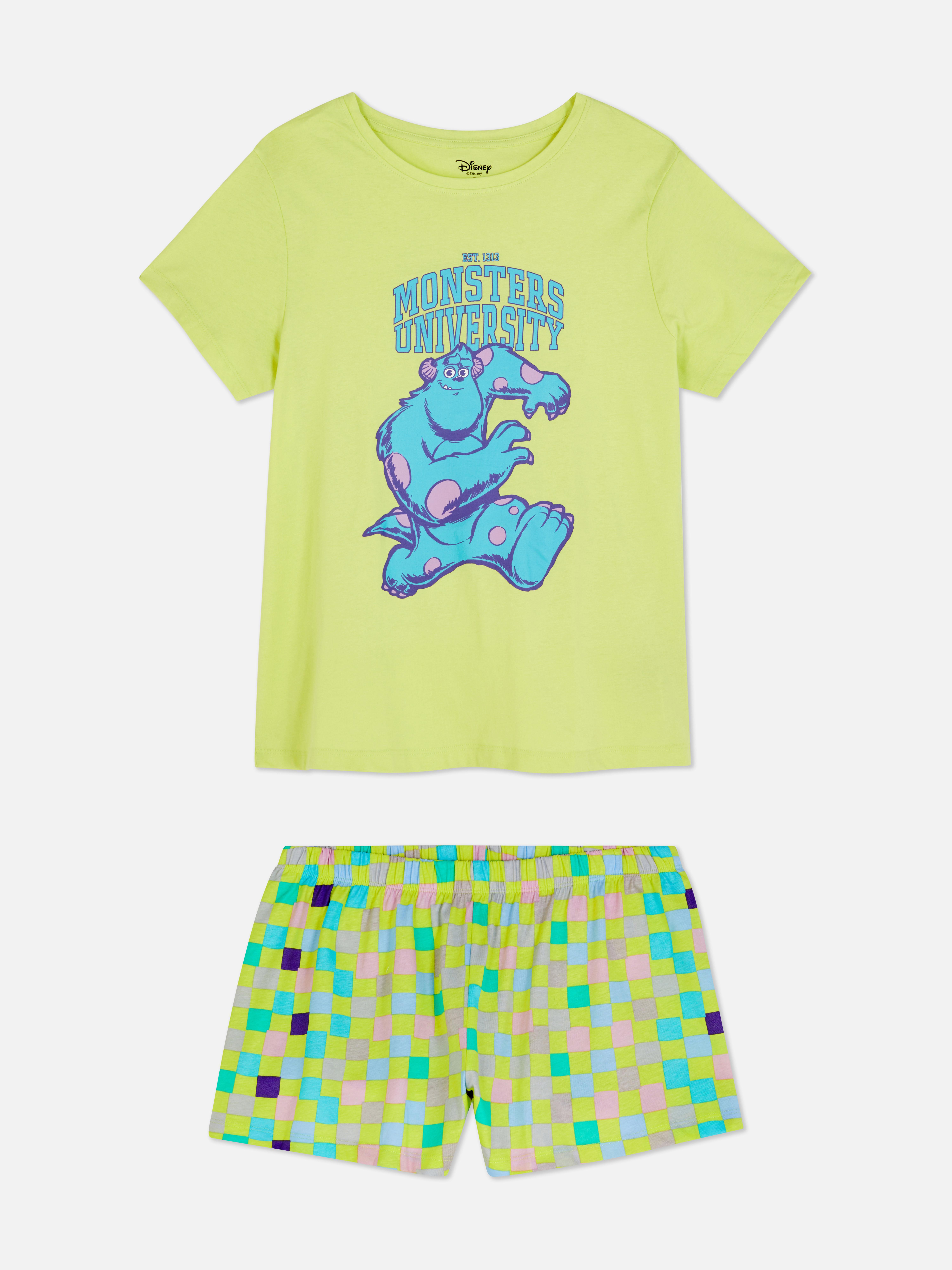 Disney’s Characters T-Shirt and Shorts Pyjama Set Lime