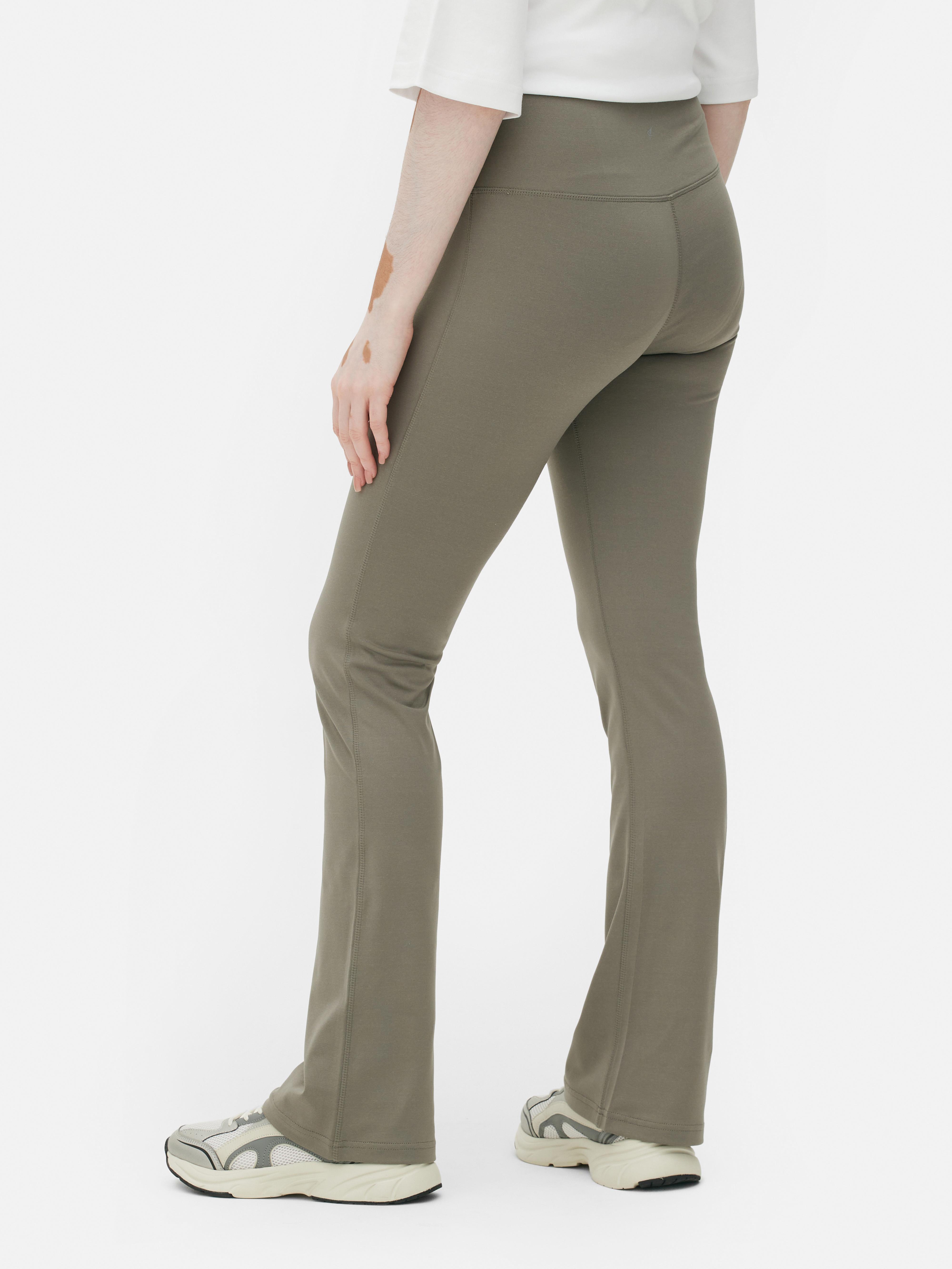 High Waist Flared Jersey Leggings