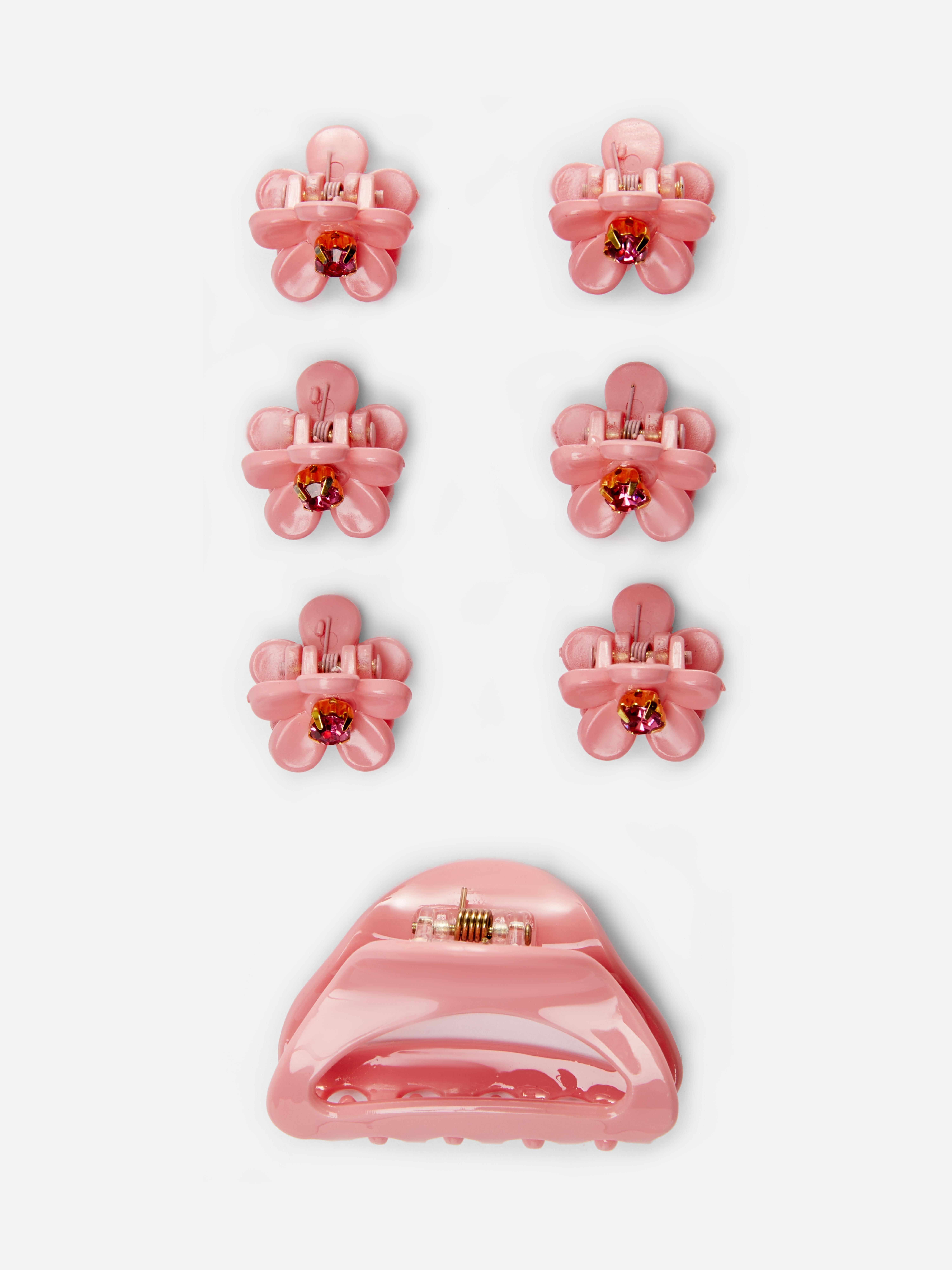 7pk Bulldog Hair Clips Set