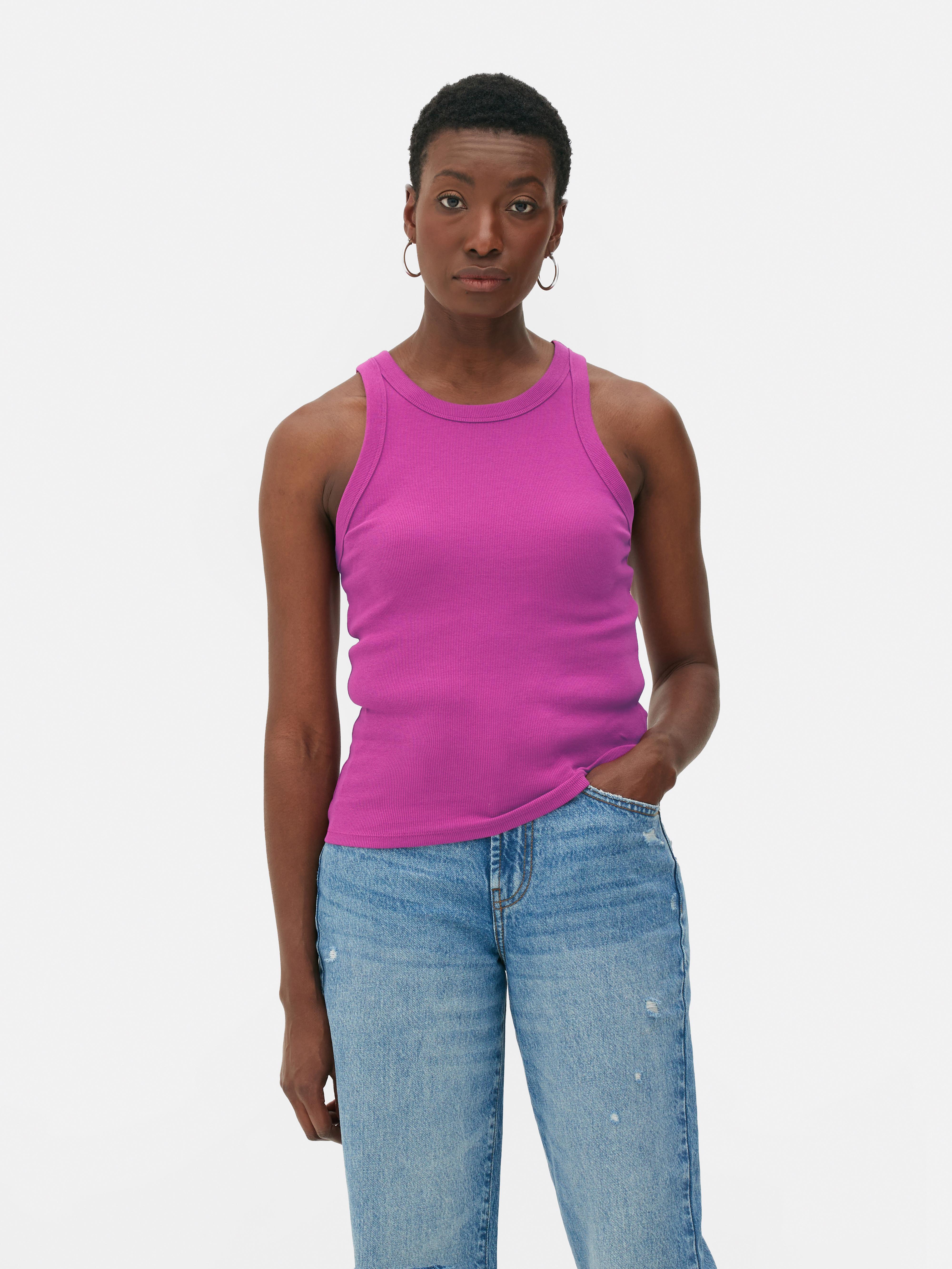 Geripptes Racerback-T-Shirt