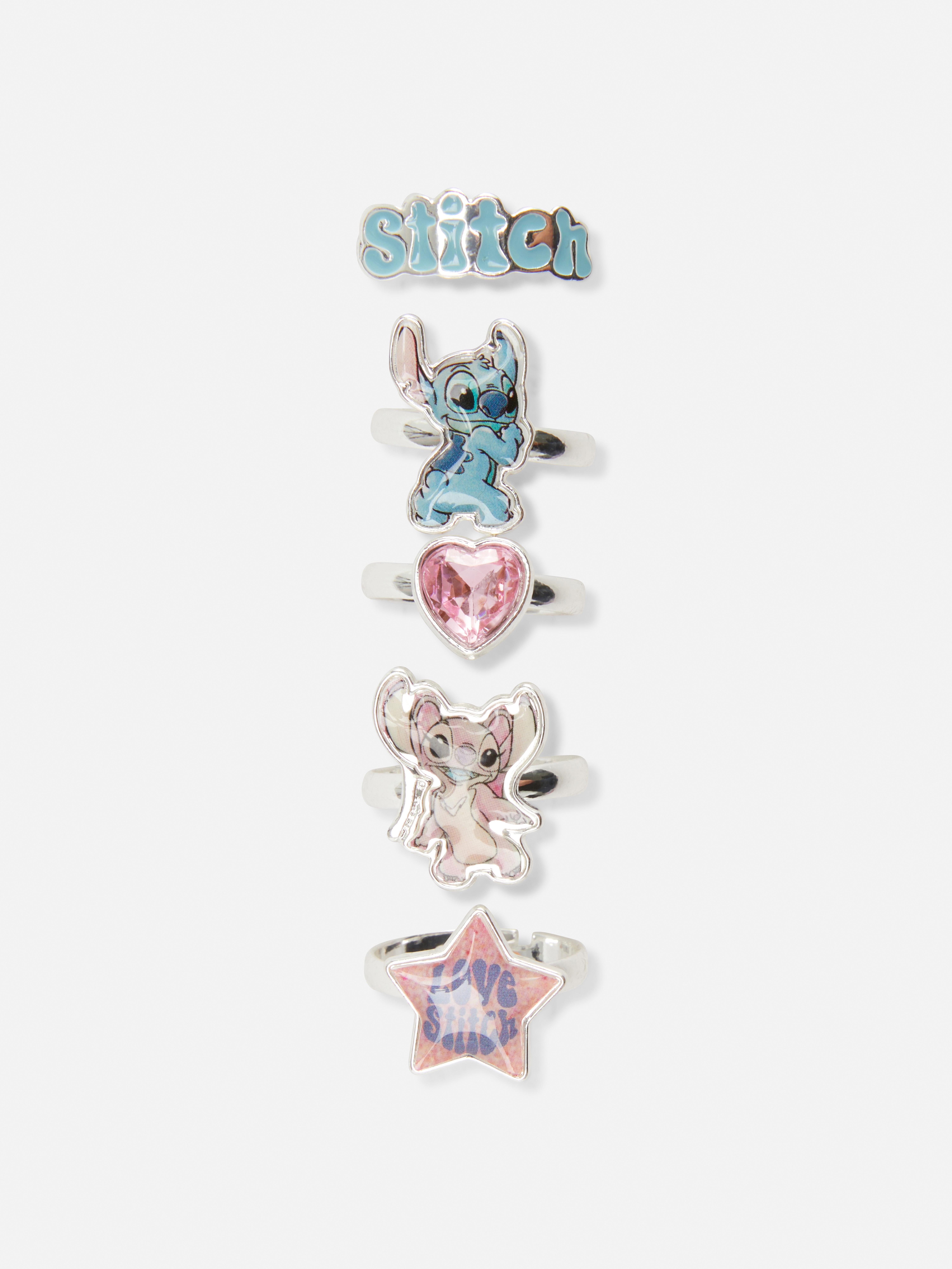 „Disney Lilo & Stitch“ Ringe, 5er-Pack Blau
