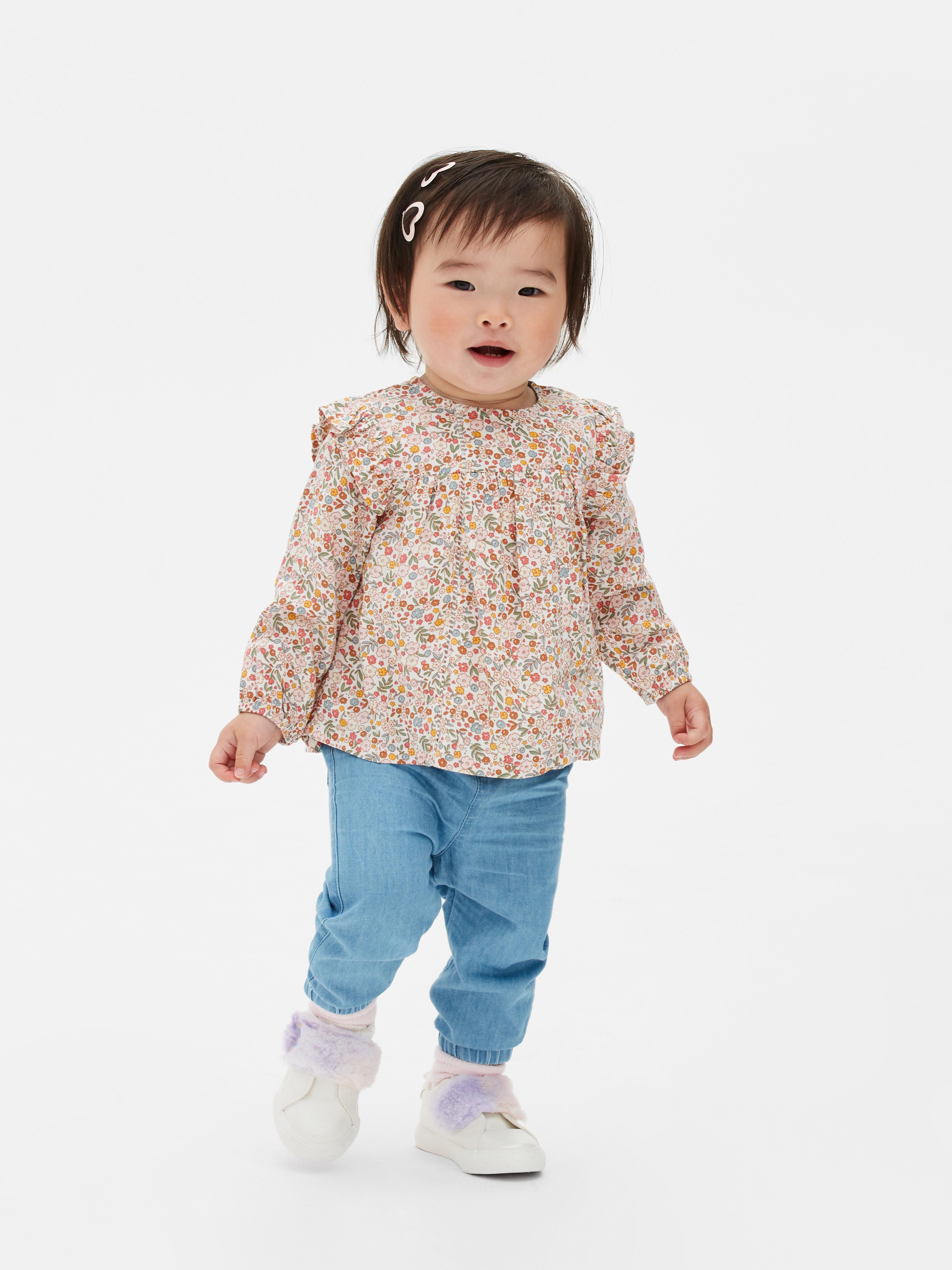Floral Blouse and Trousers Set