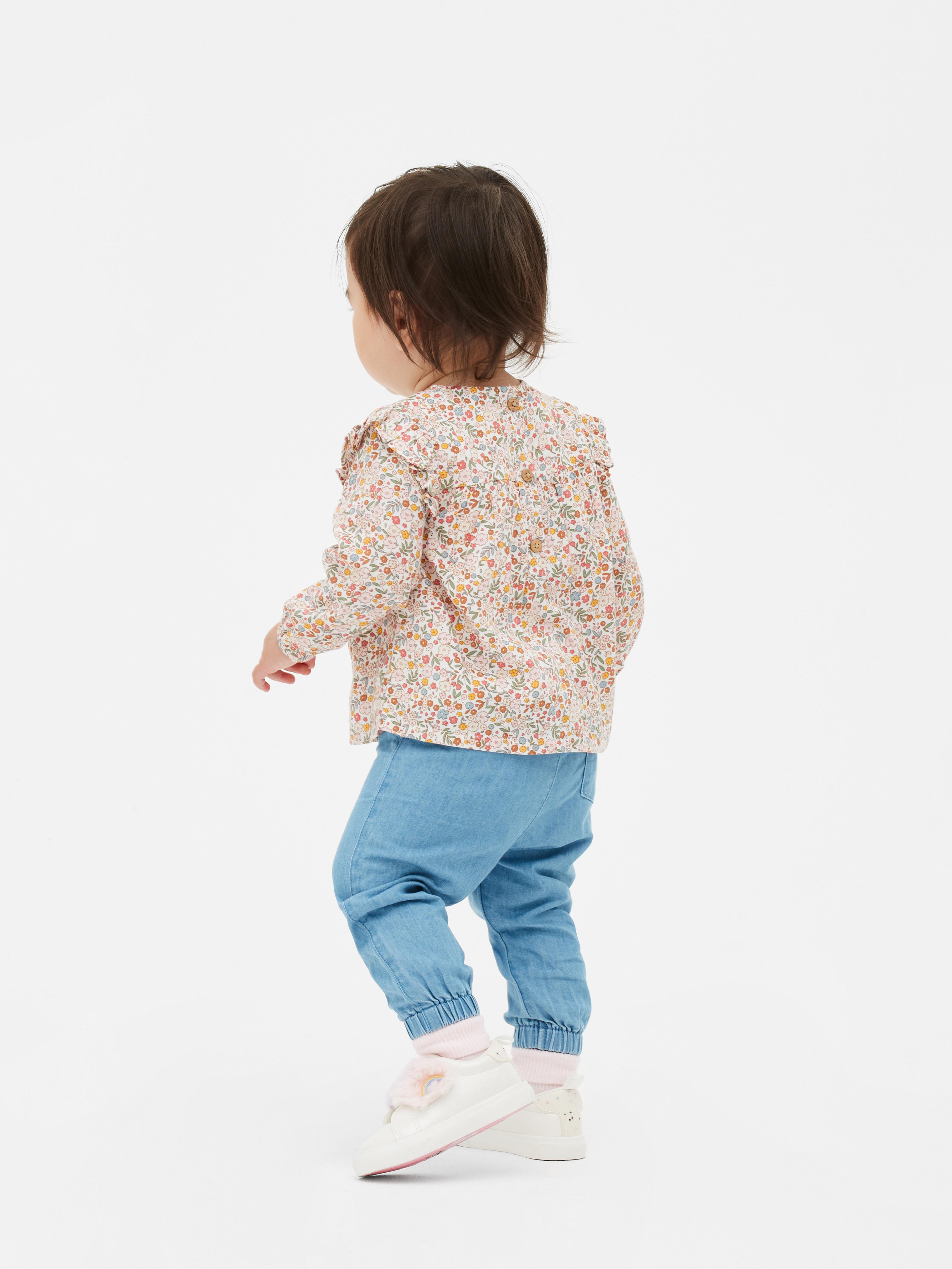 Floral Blouse and Trousers Set