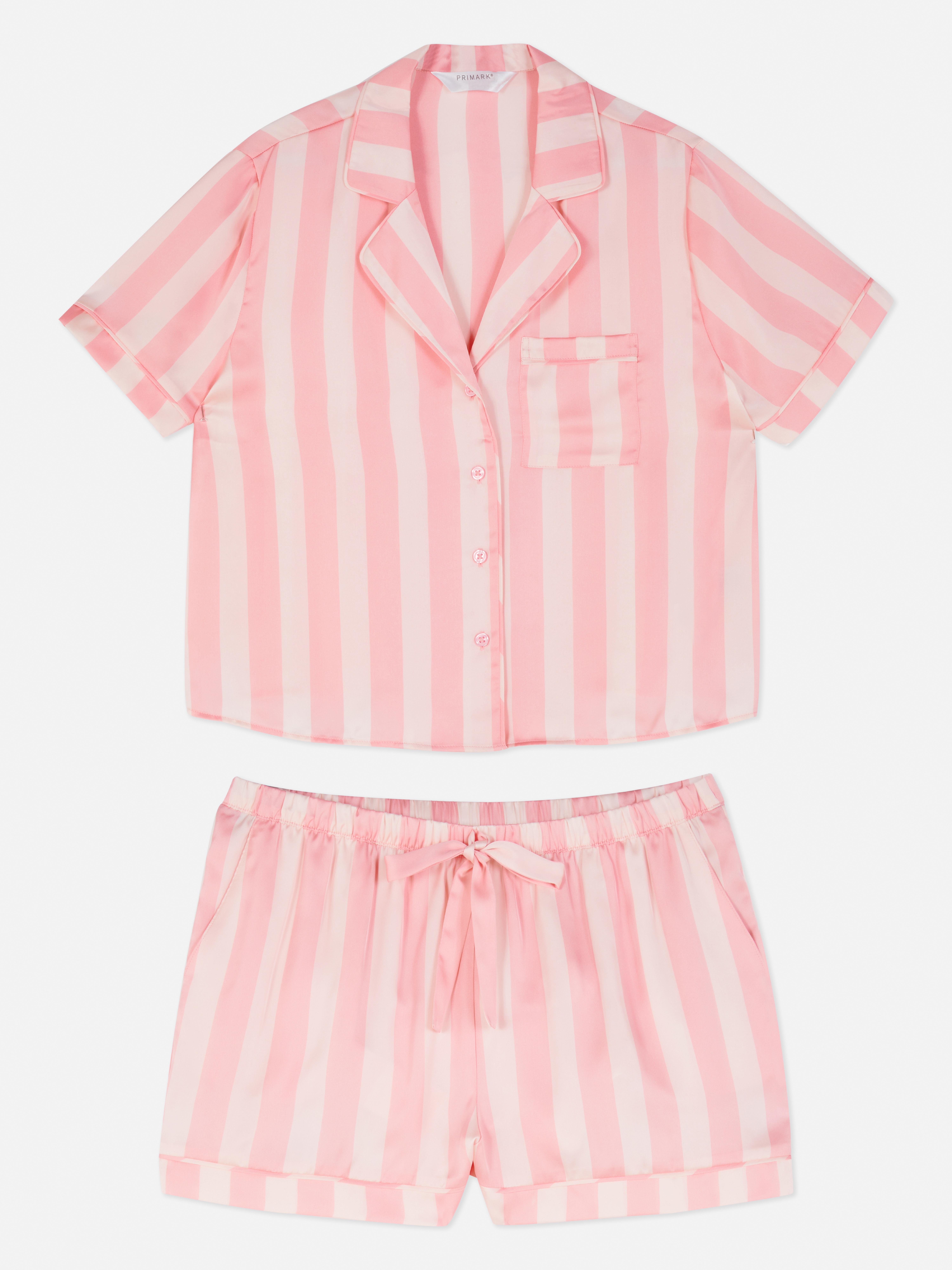 Satin Shirt and Shorts Pyjama Set