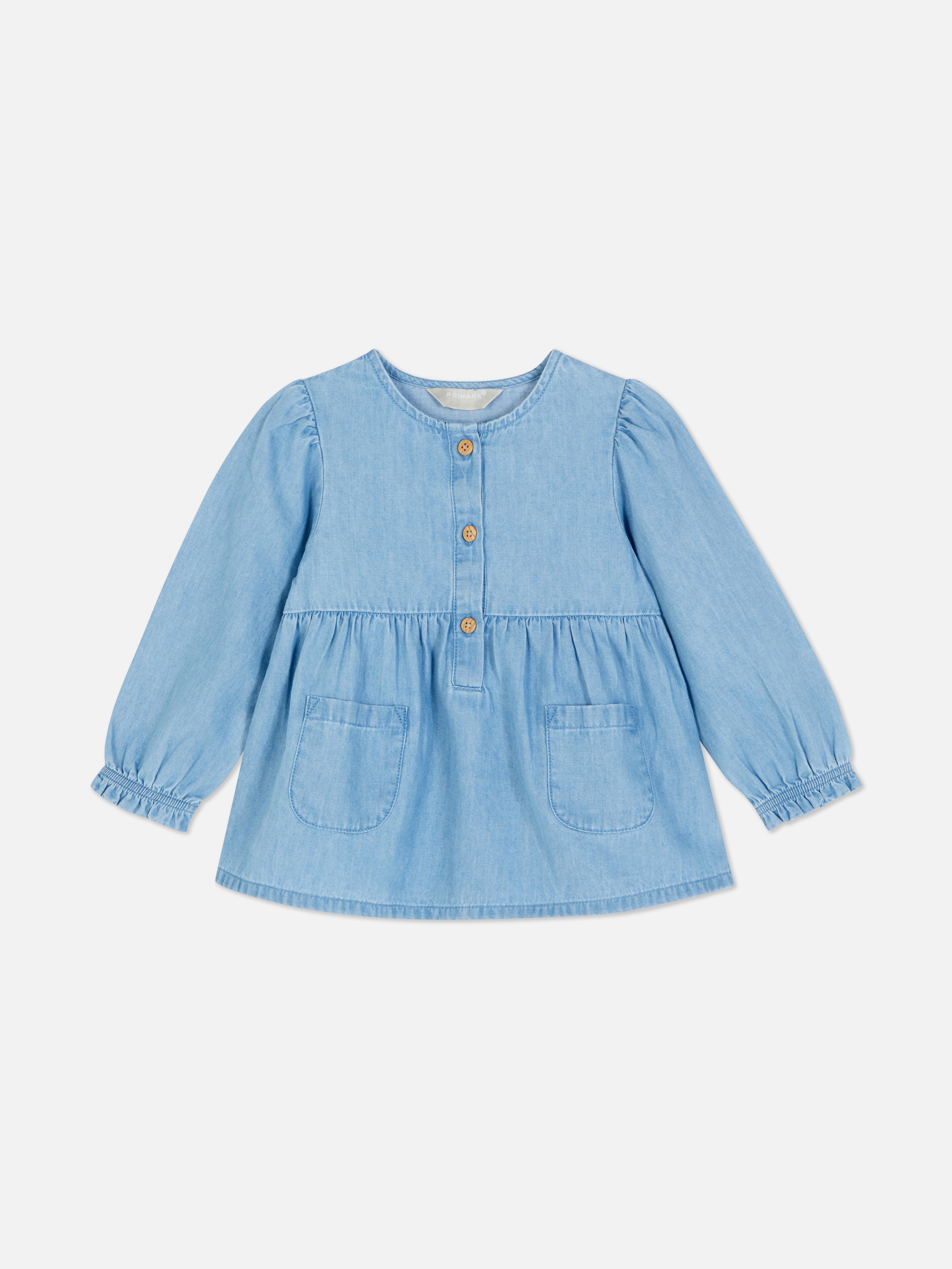 Long Sleeve Chambray Blouse