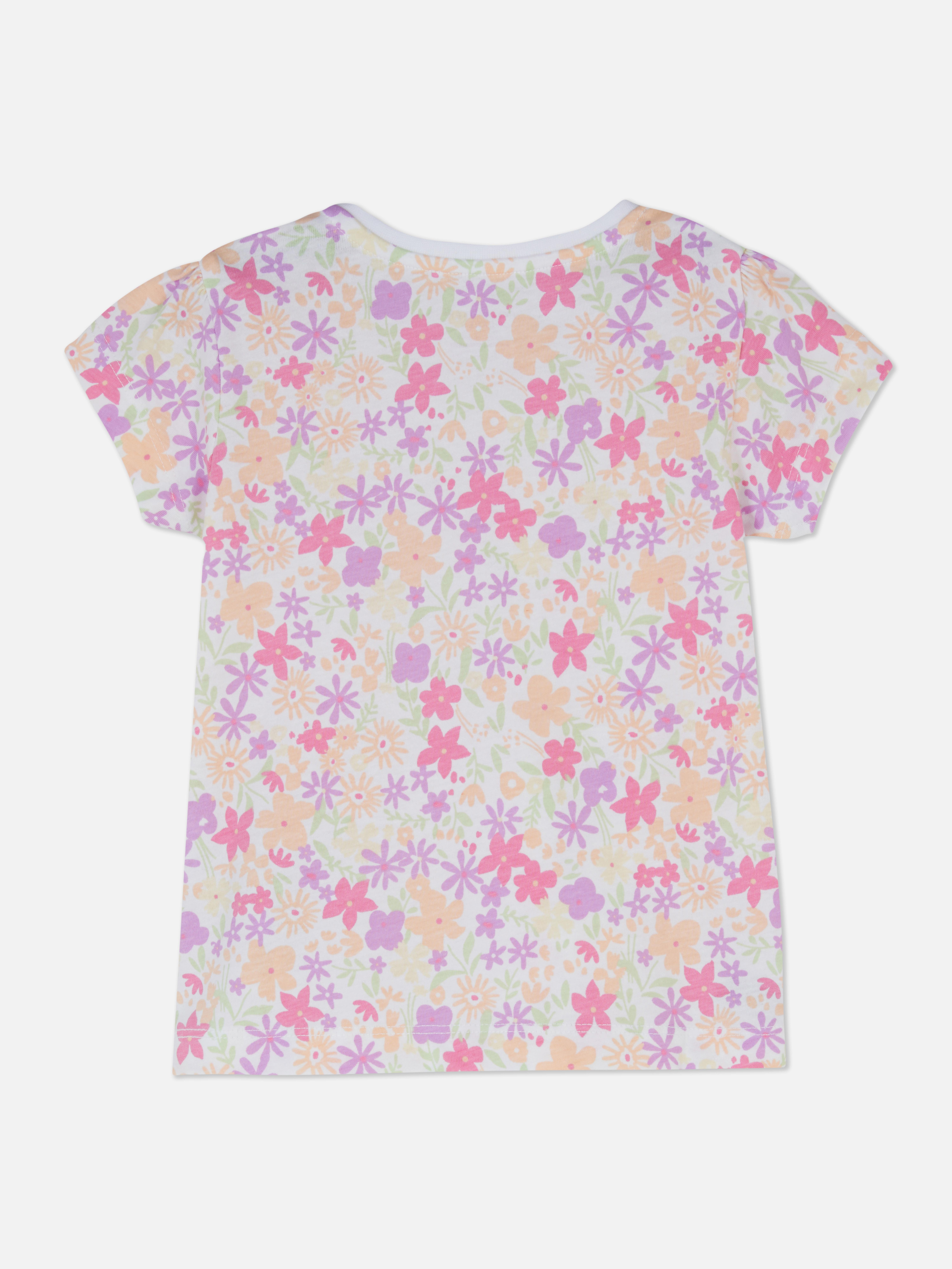Floral Motif T-shirt