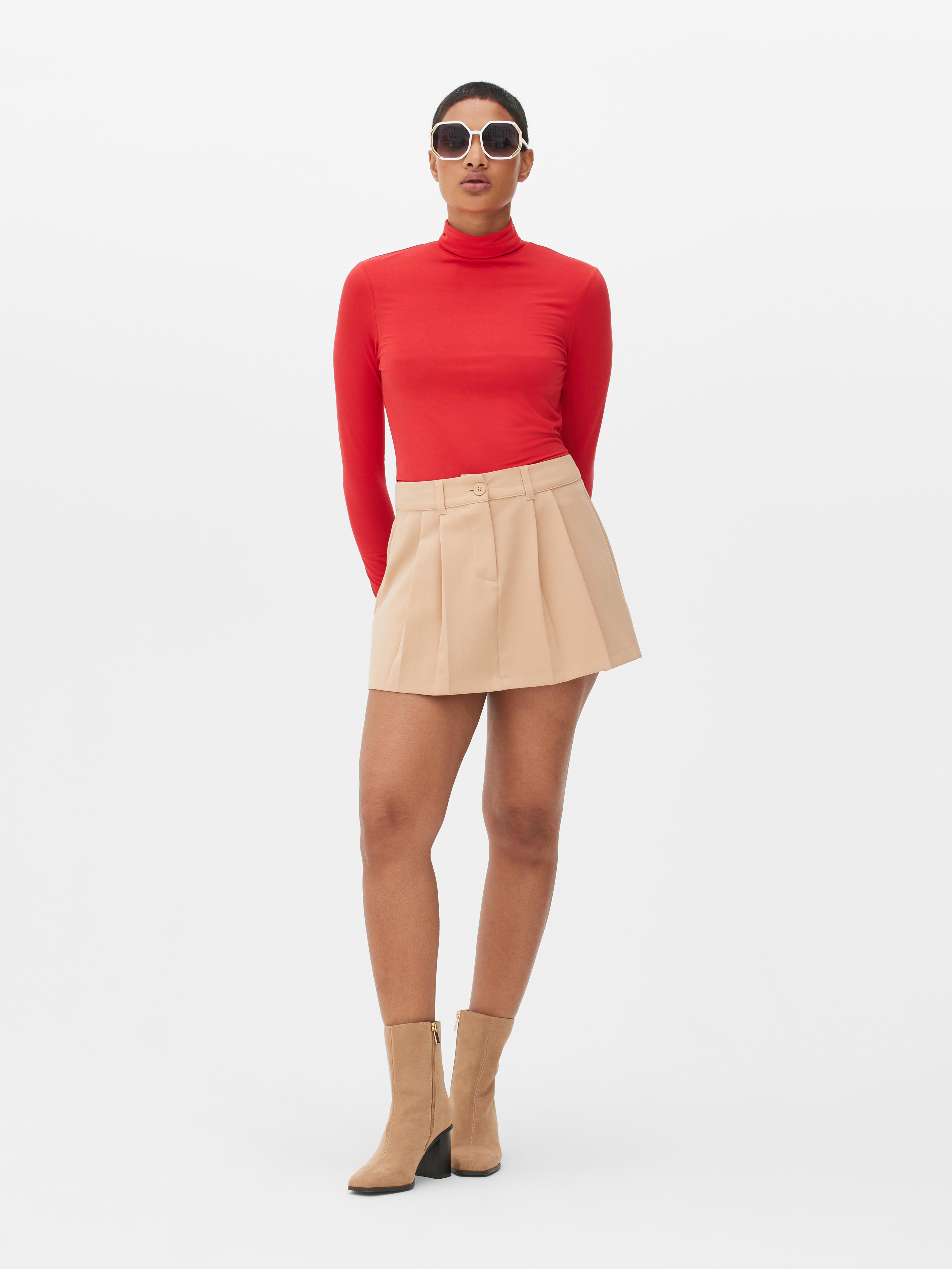 Red mini skirt primark sales