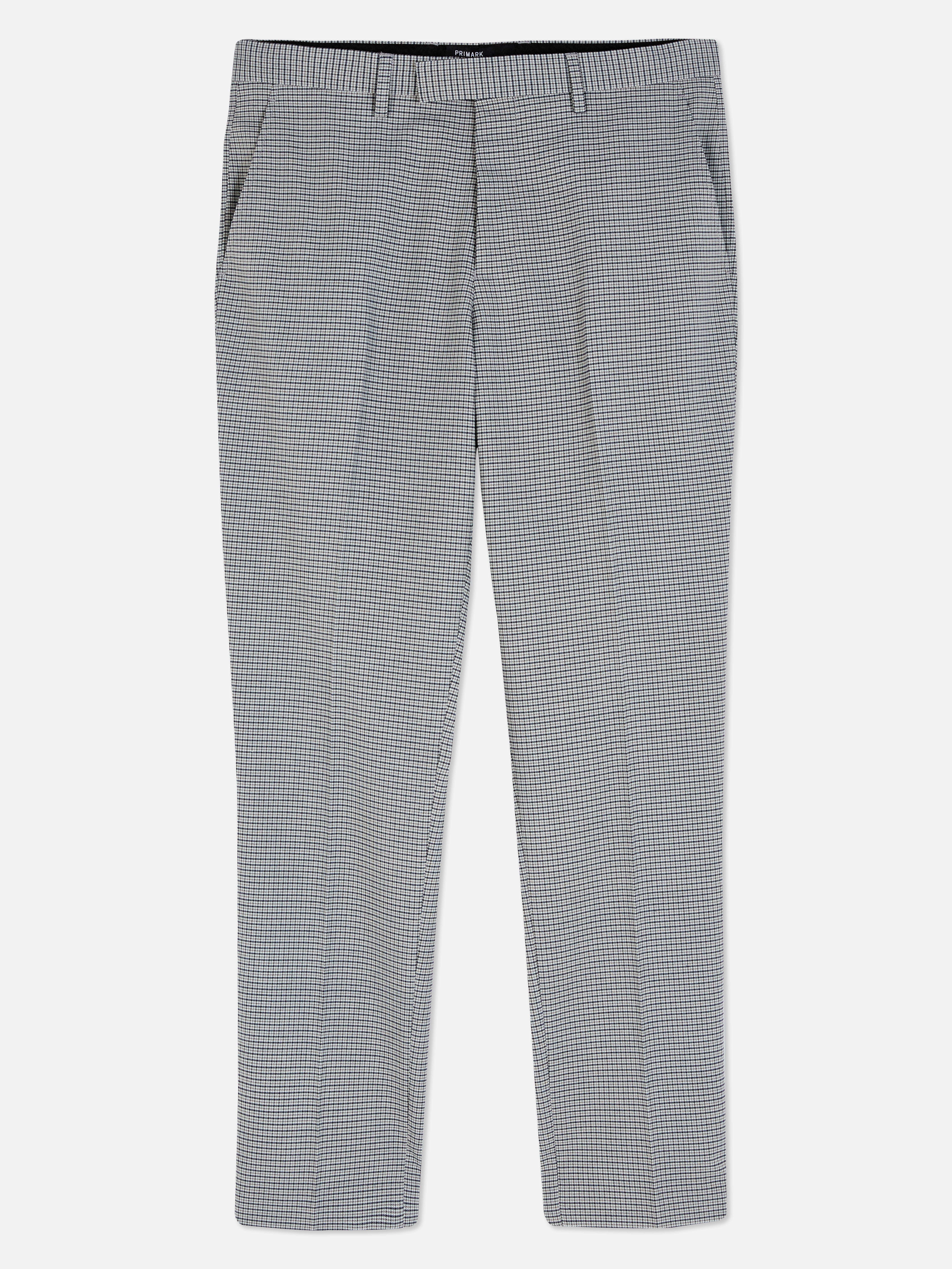 Dogtooth Tapered Suit Trousers
