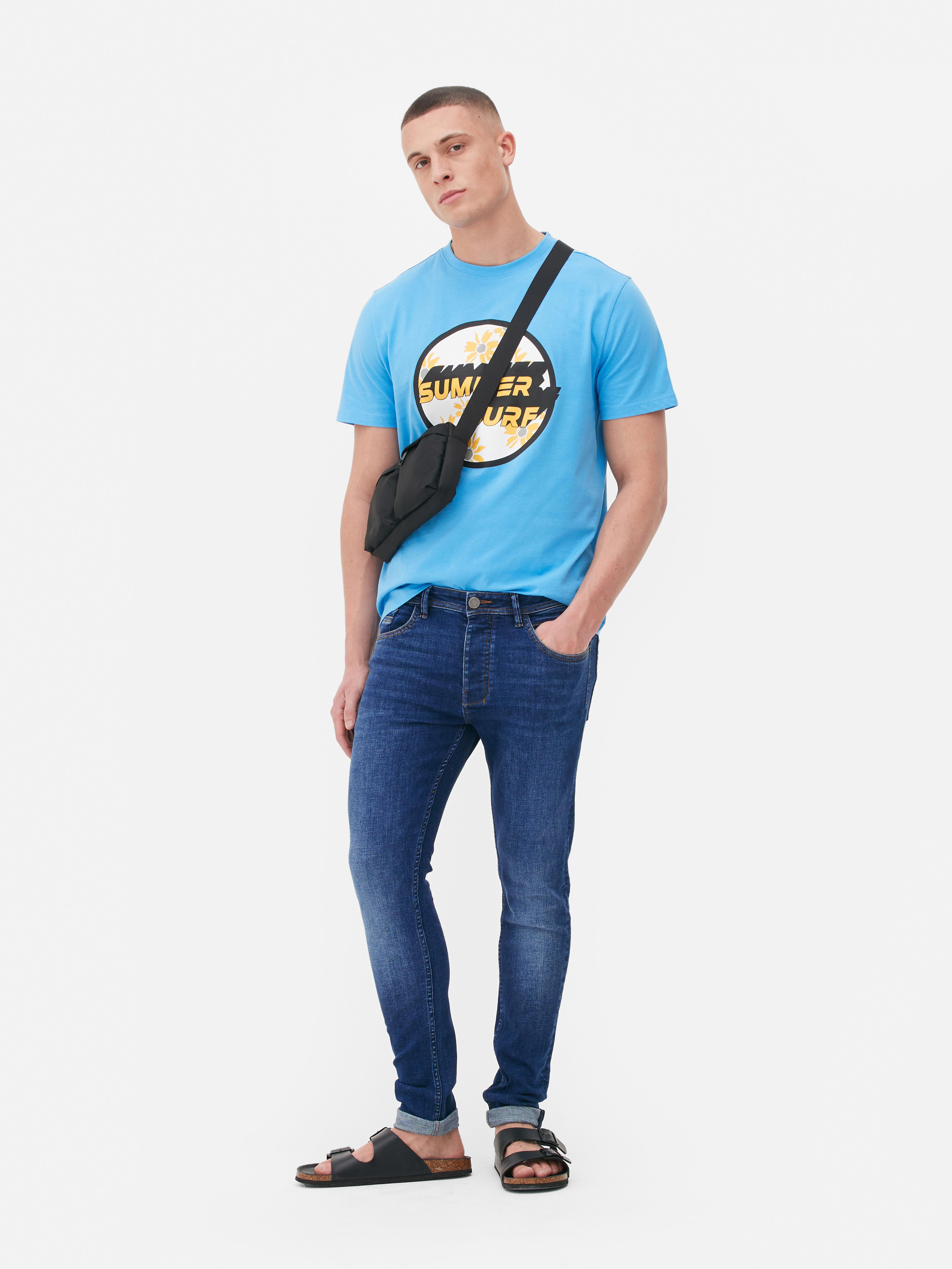 Men's Dark Blue Stretch Fit Skinny Jeans Primark