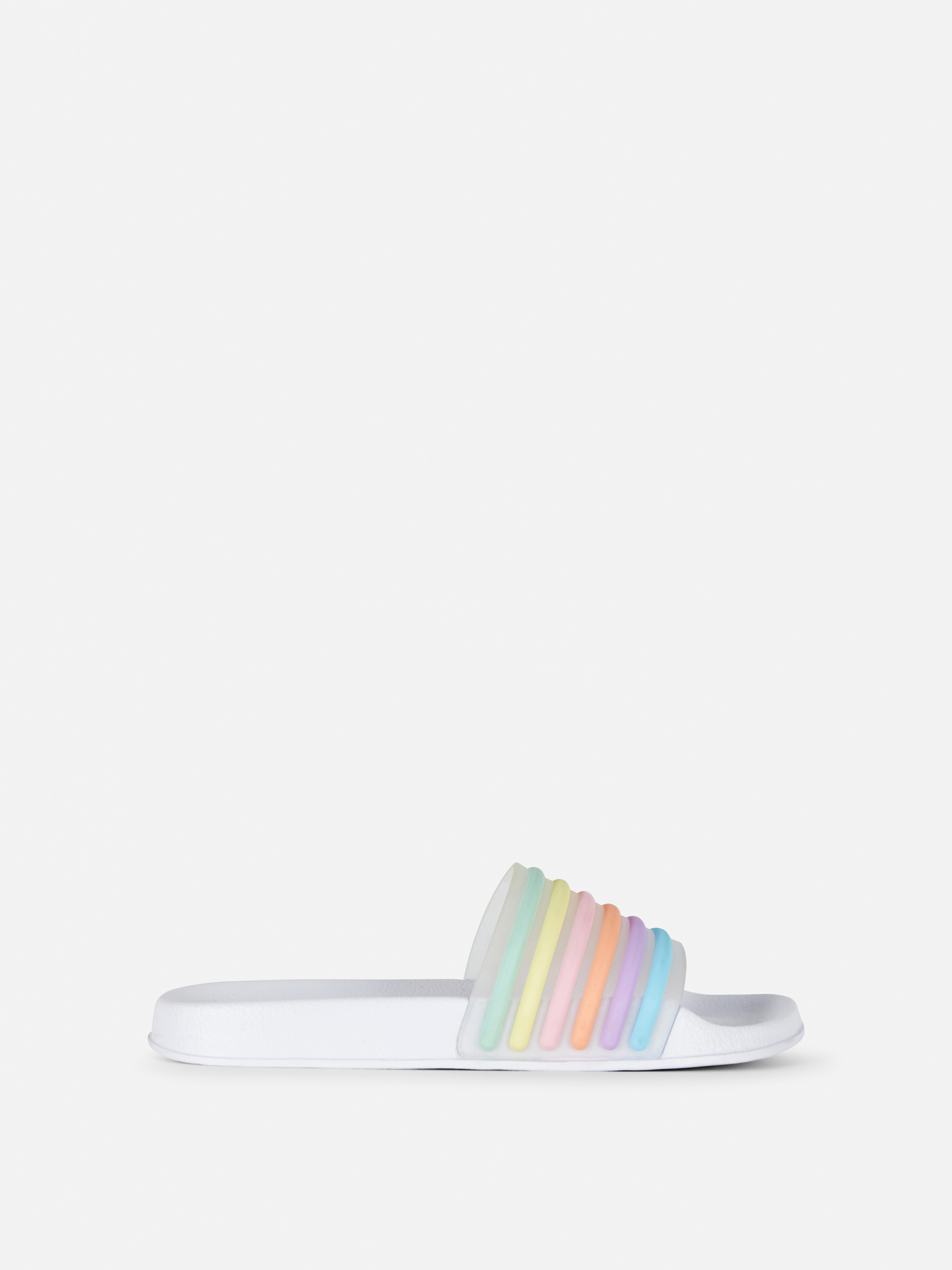 Rainbow Stripe Slides