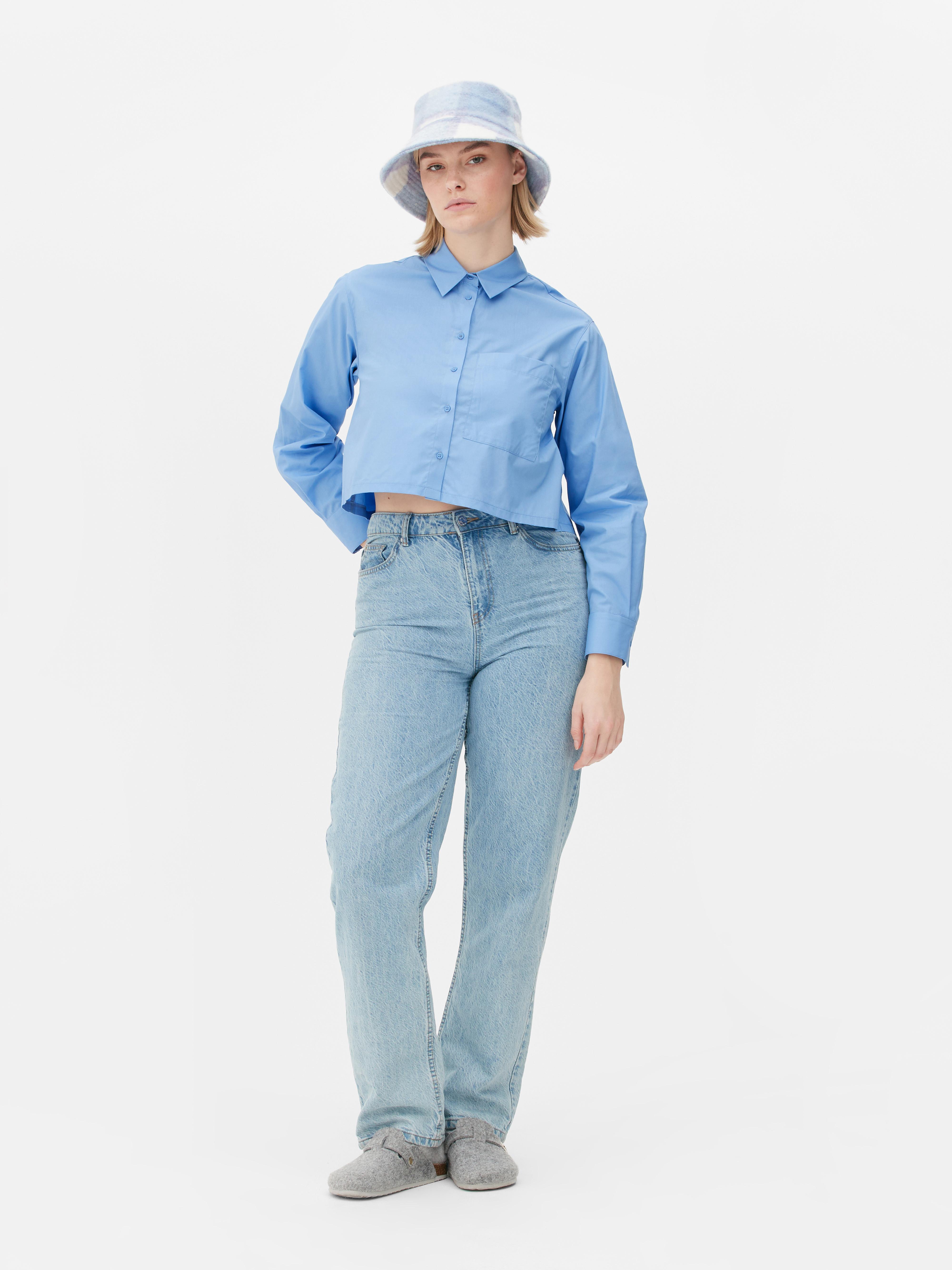 Cropped Boxy Poplin Shirt | Penneys