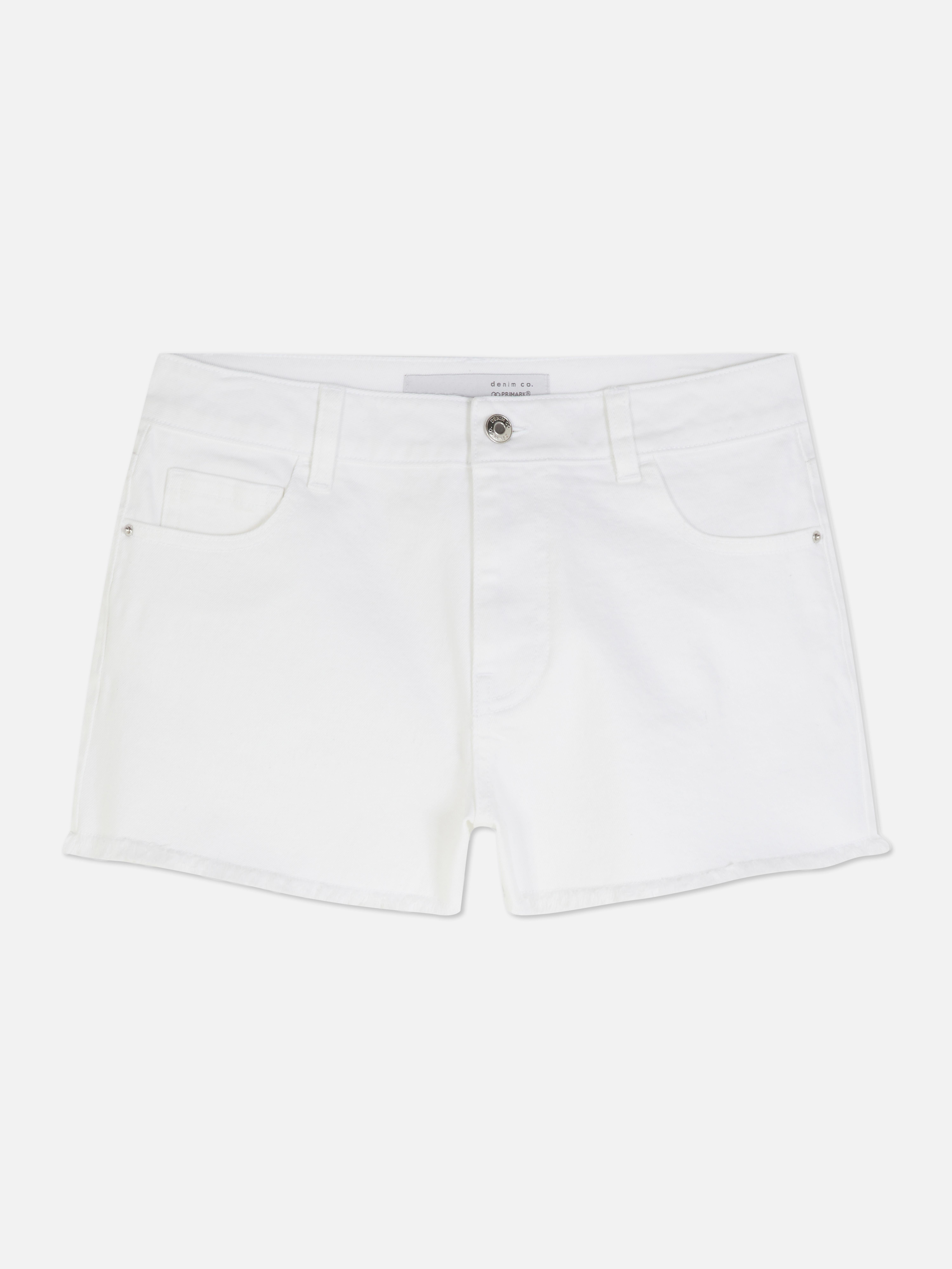 Pantaloncini jeans con orlo sfrangiato
