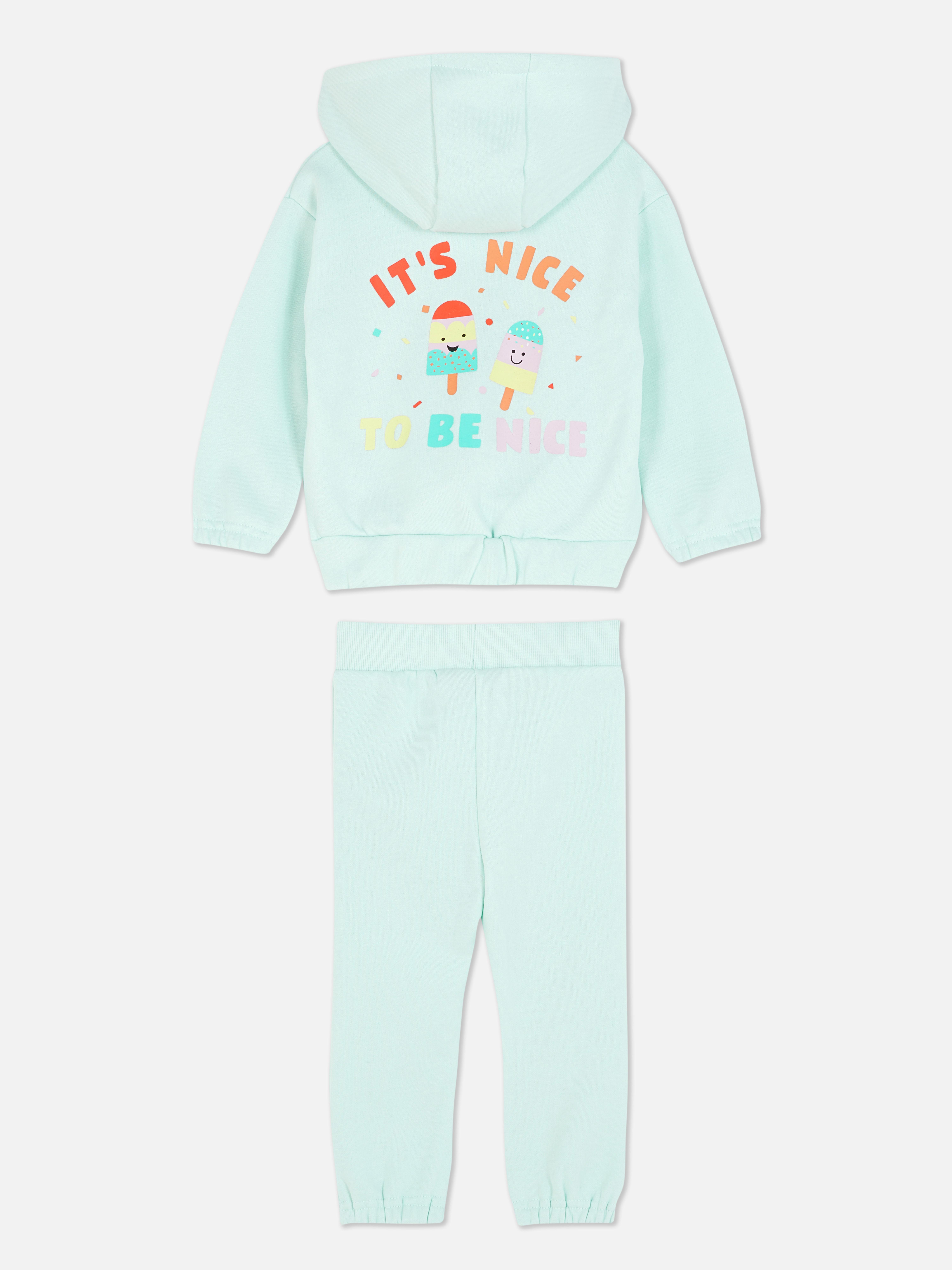2pc Graphic Hoodie and Joggers Set