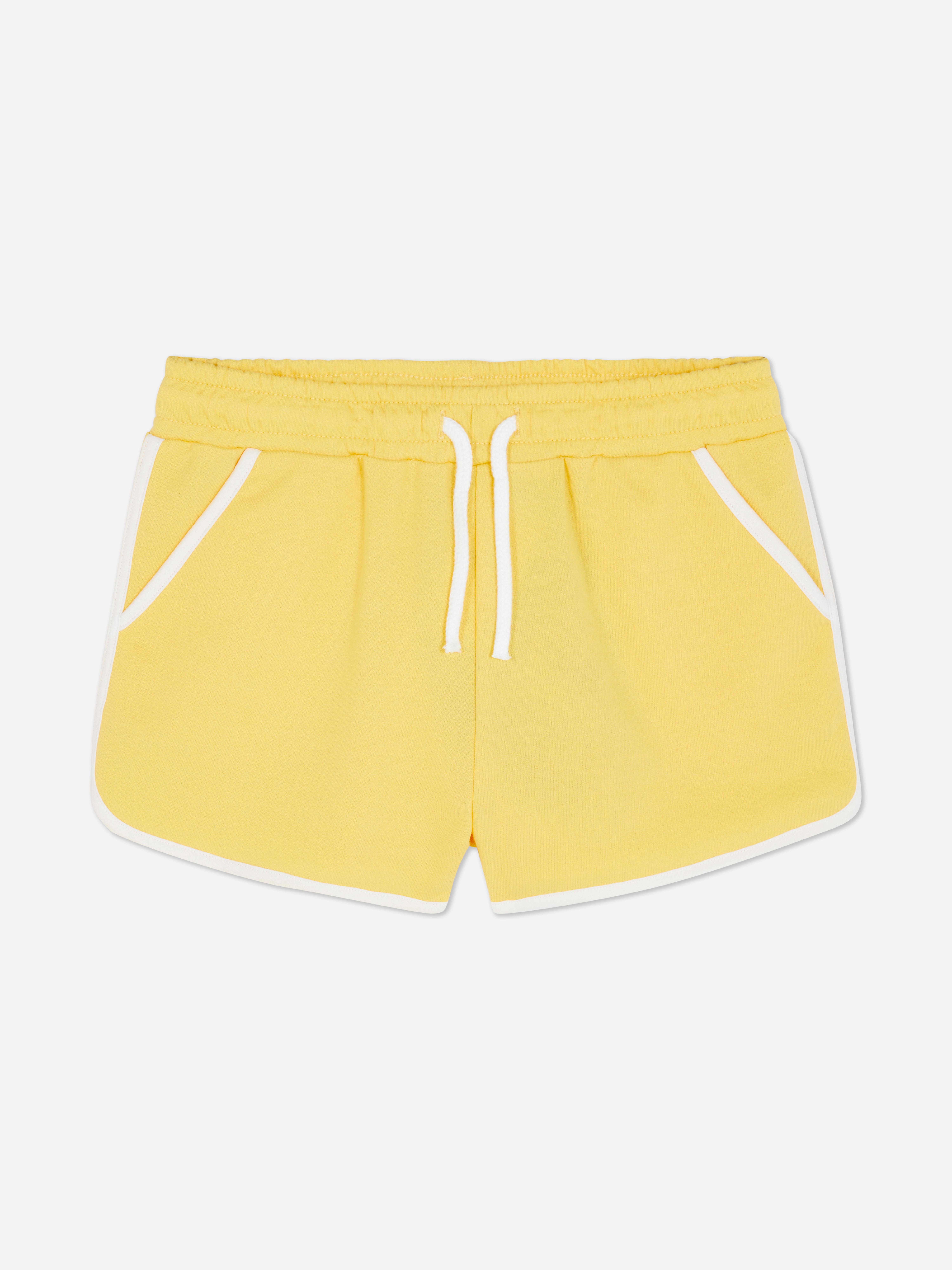 Short de running avec cordon de serrage Jaune