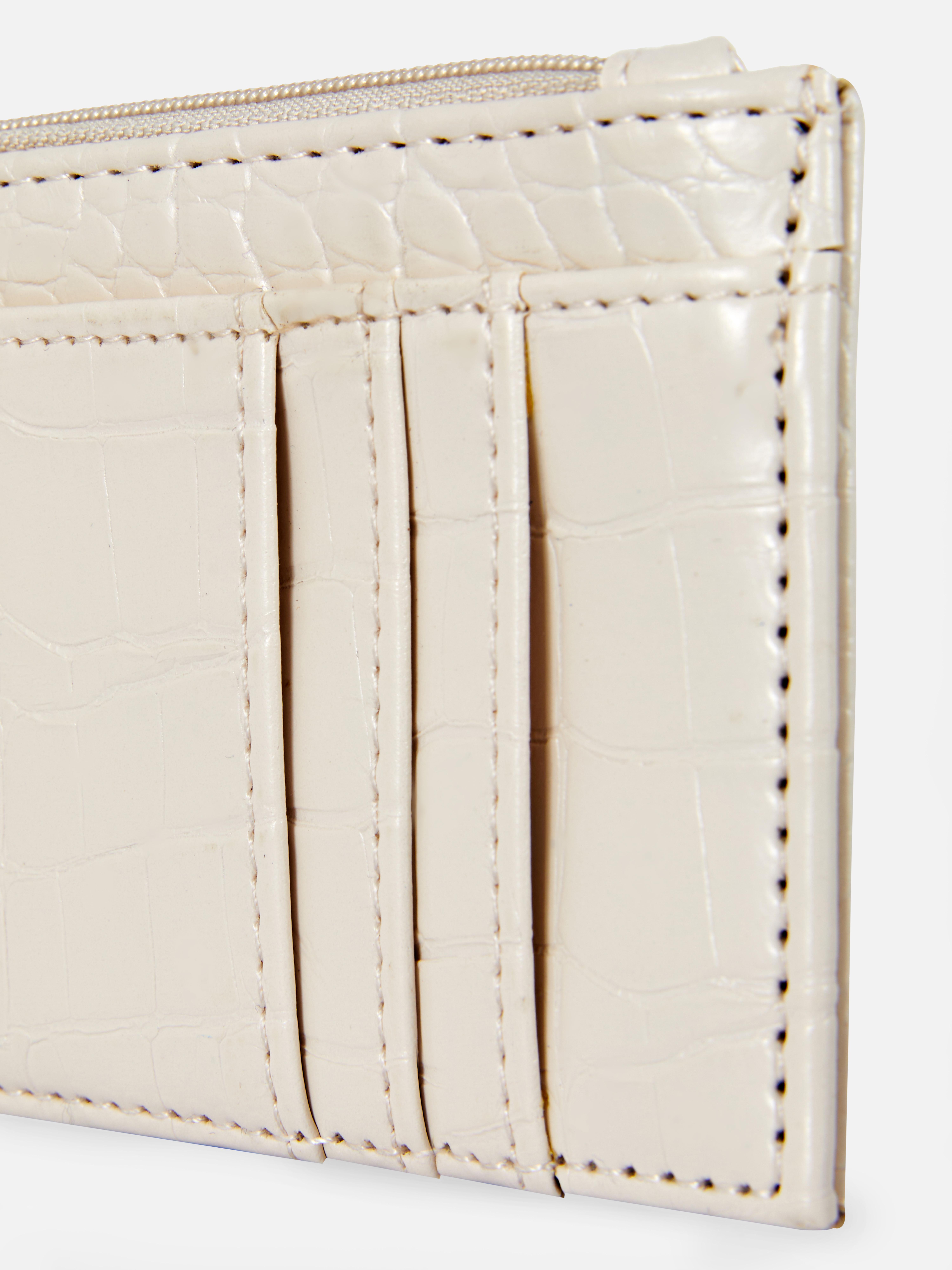 Croc Faux Leather Card Holder