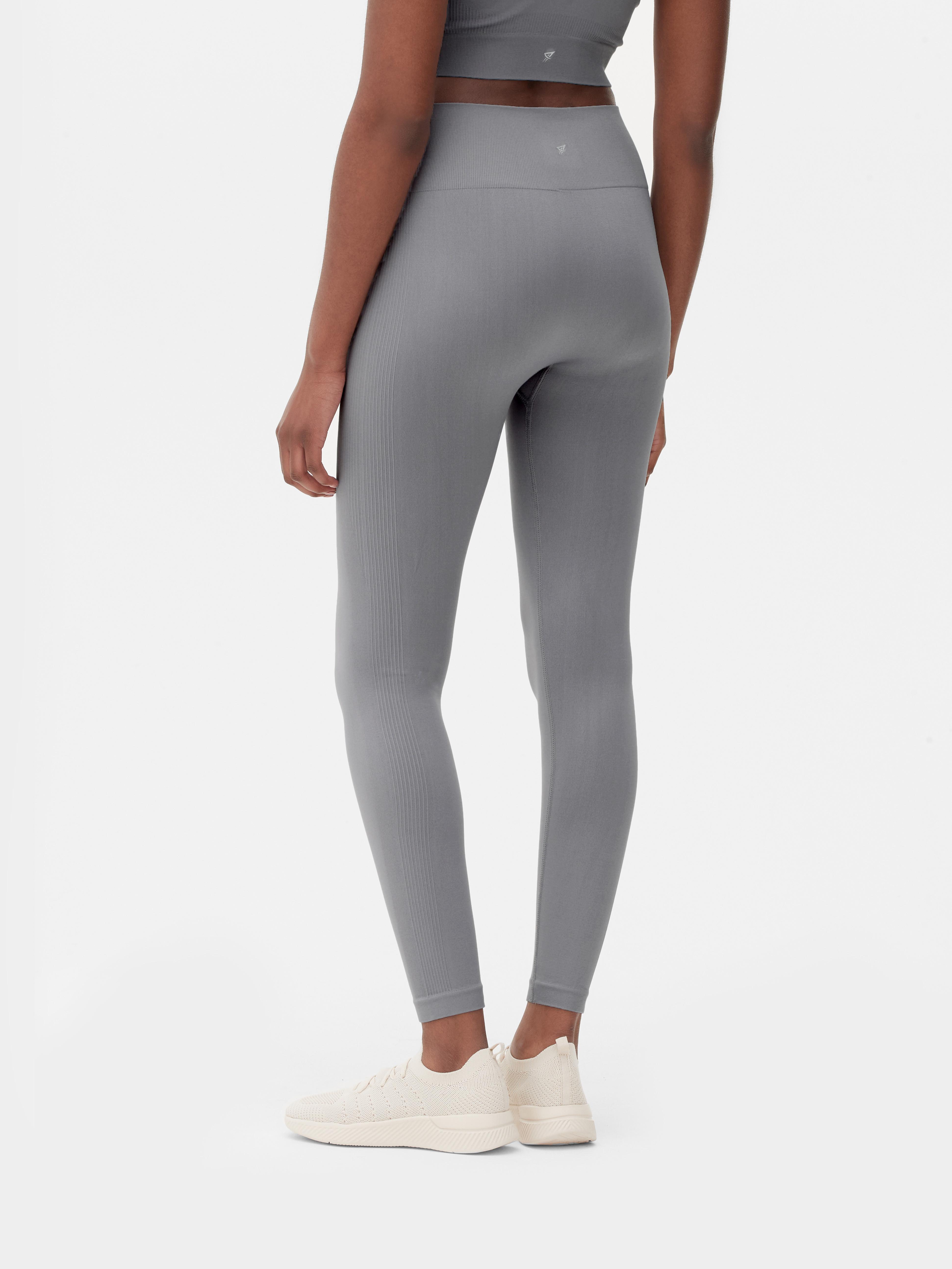 Grey Seamless Contour High Waist Gym Leggings