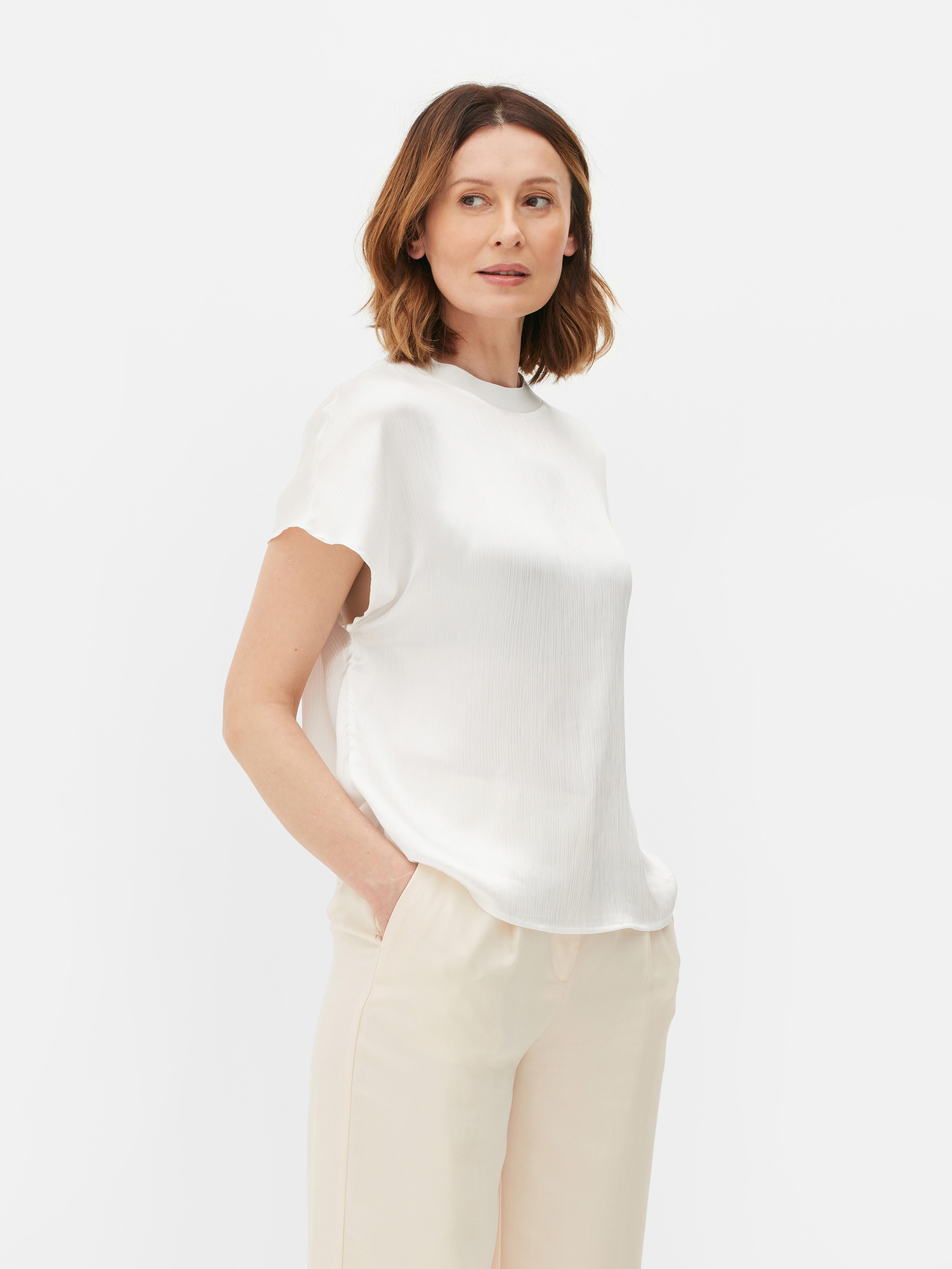 Short Sleeve Satin T-shirt