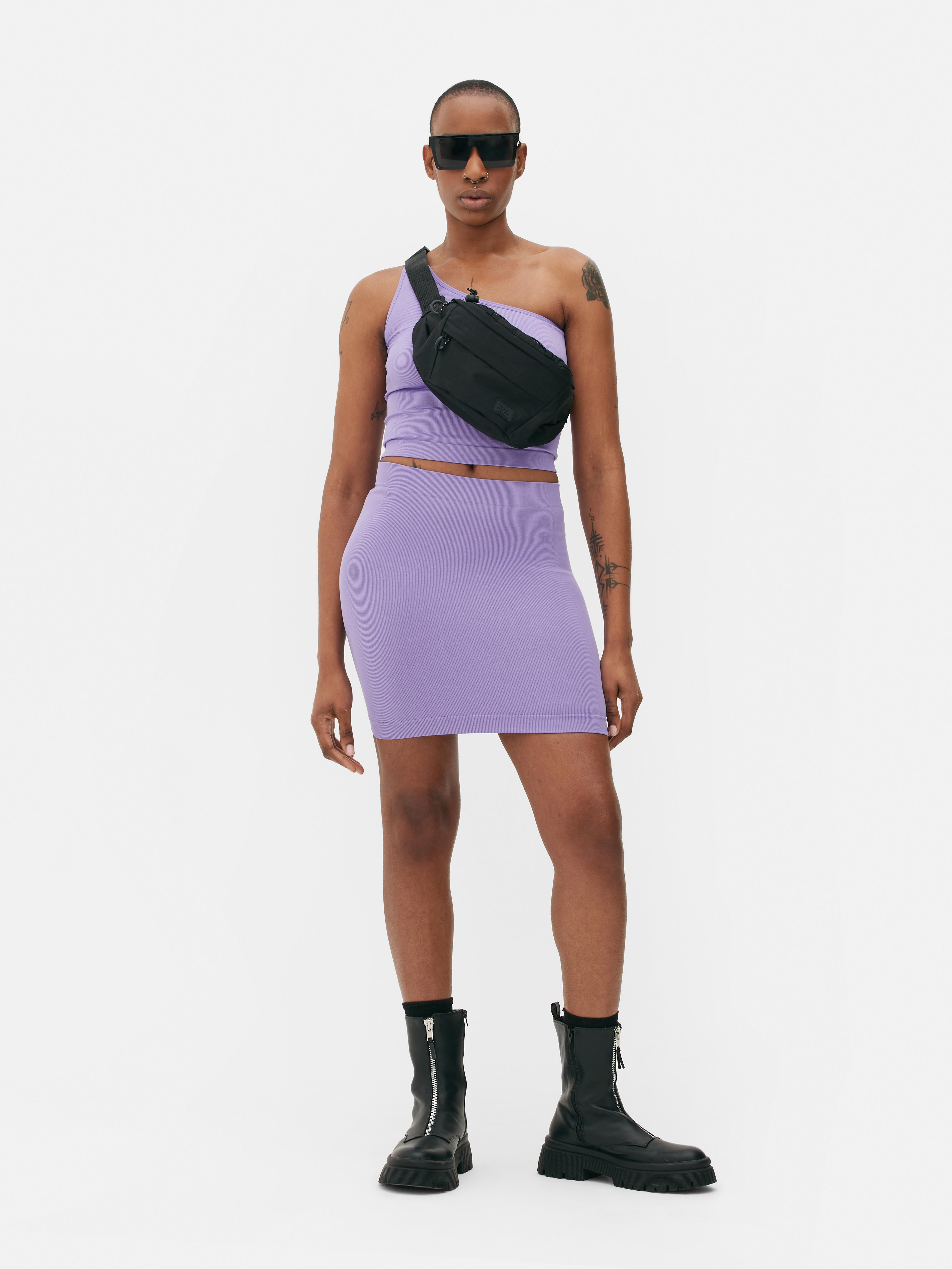 Seamfree Ribbed Mini Skirt