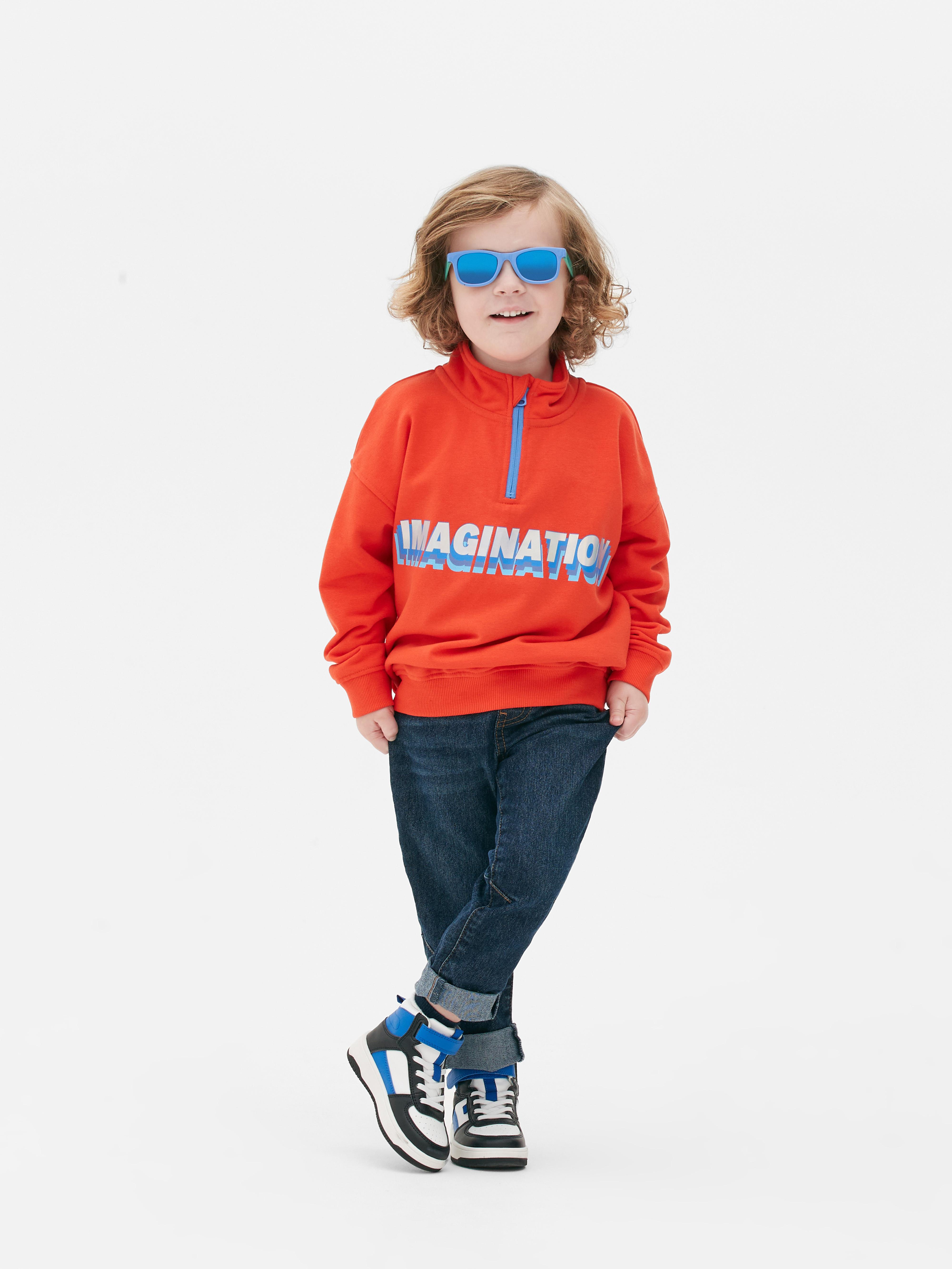 Imagination Print Quarter-Zip Hoodie