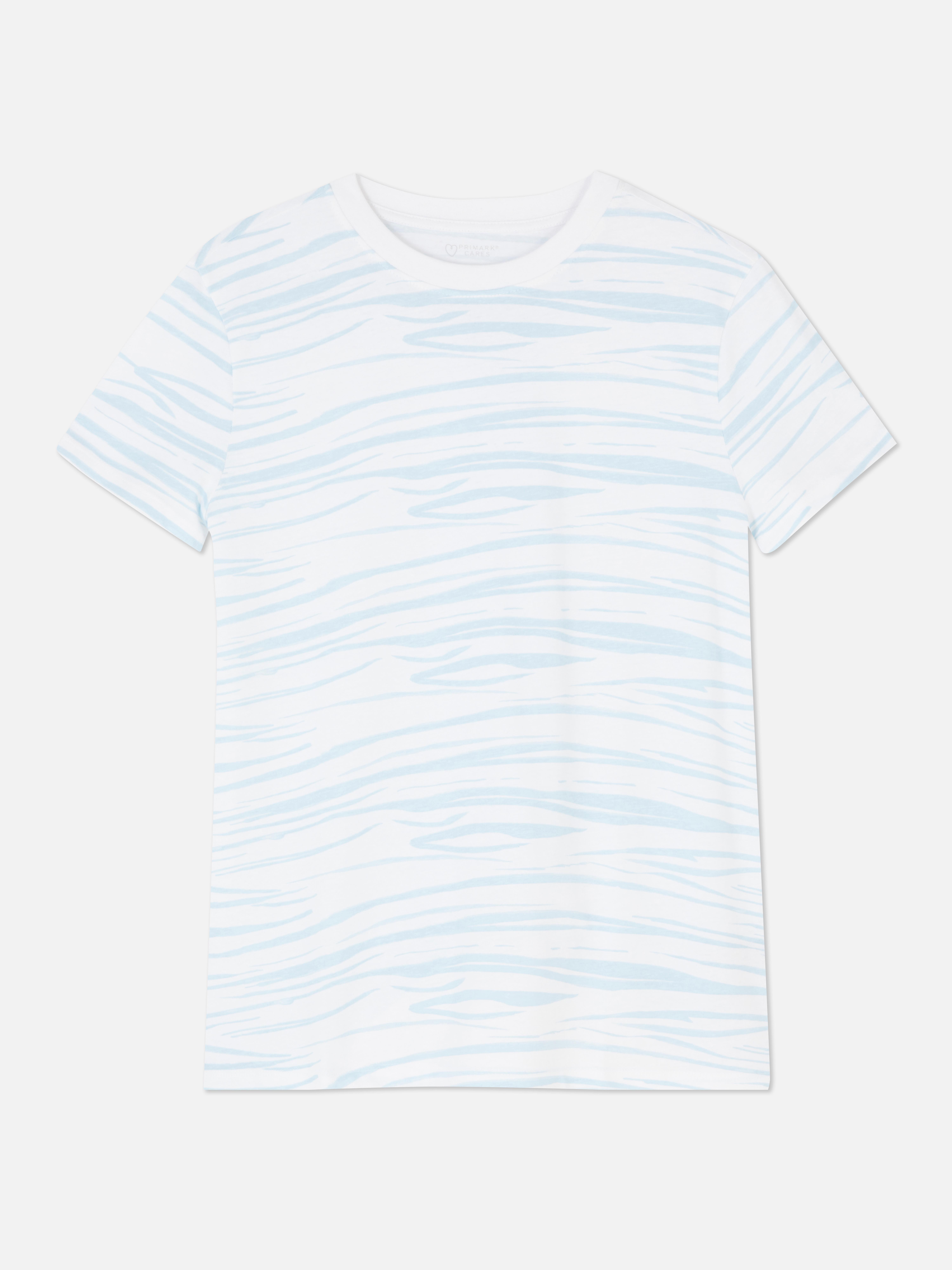 T-shirt à col ras-du-cou à motifs