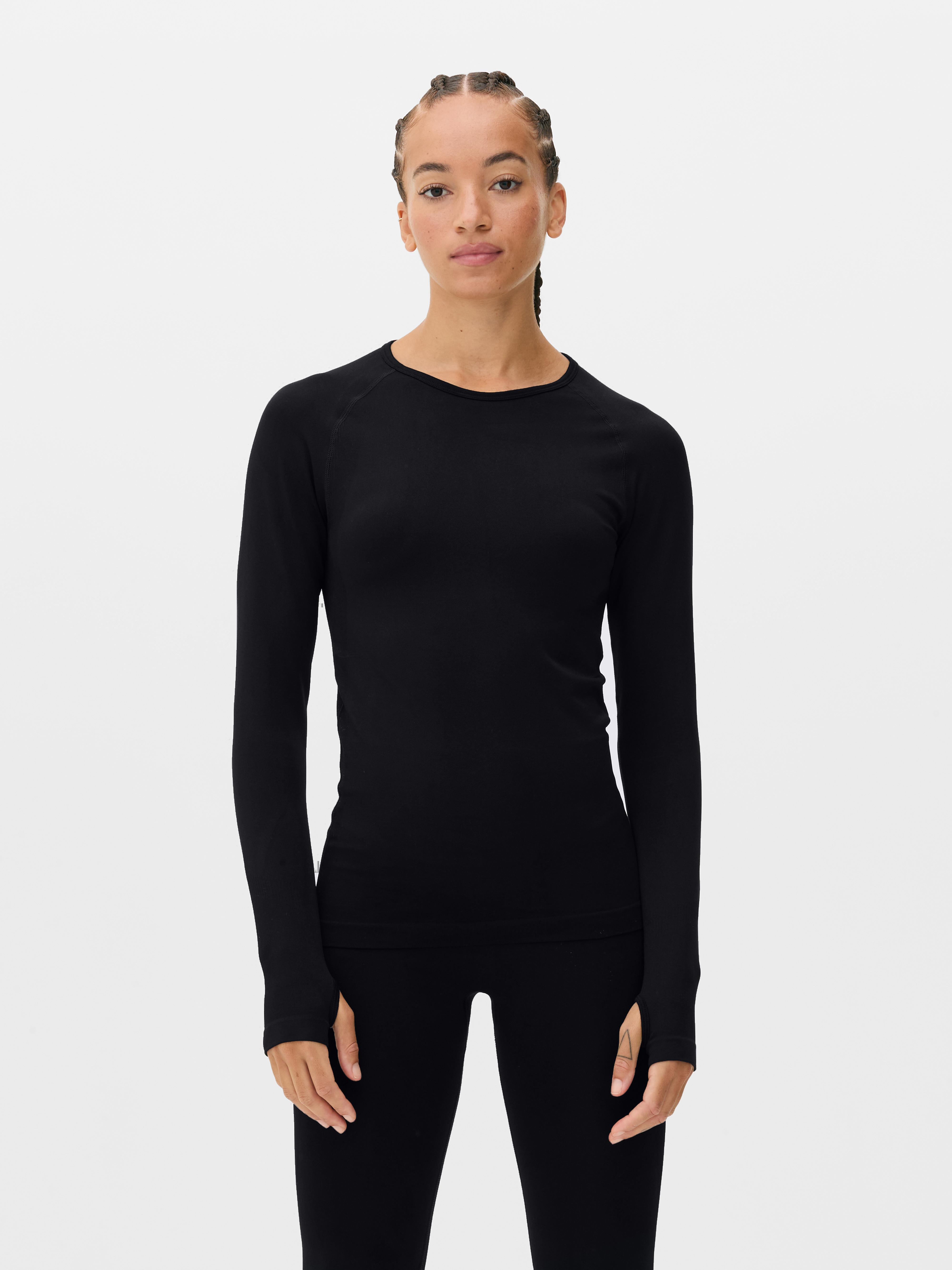 Minimalist Black Knitted Primark Thermal Tops For Women Winter O Neck Base  Shirt With Long Sleeves, Solid Tight Fitting Top For Streetwear From  Clothing3241, $28.14