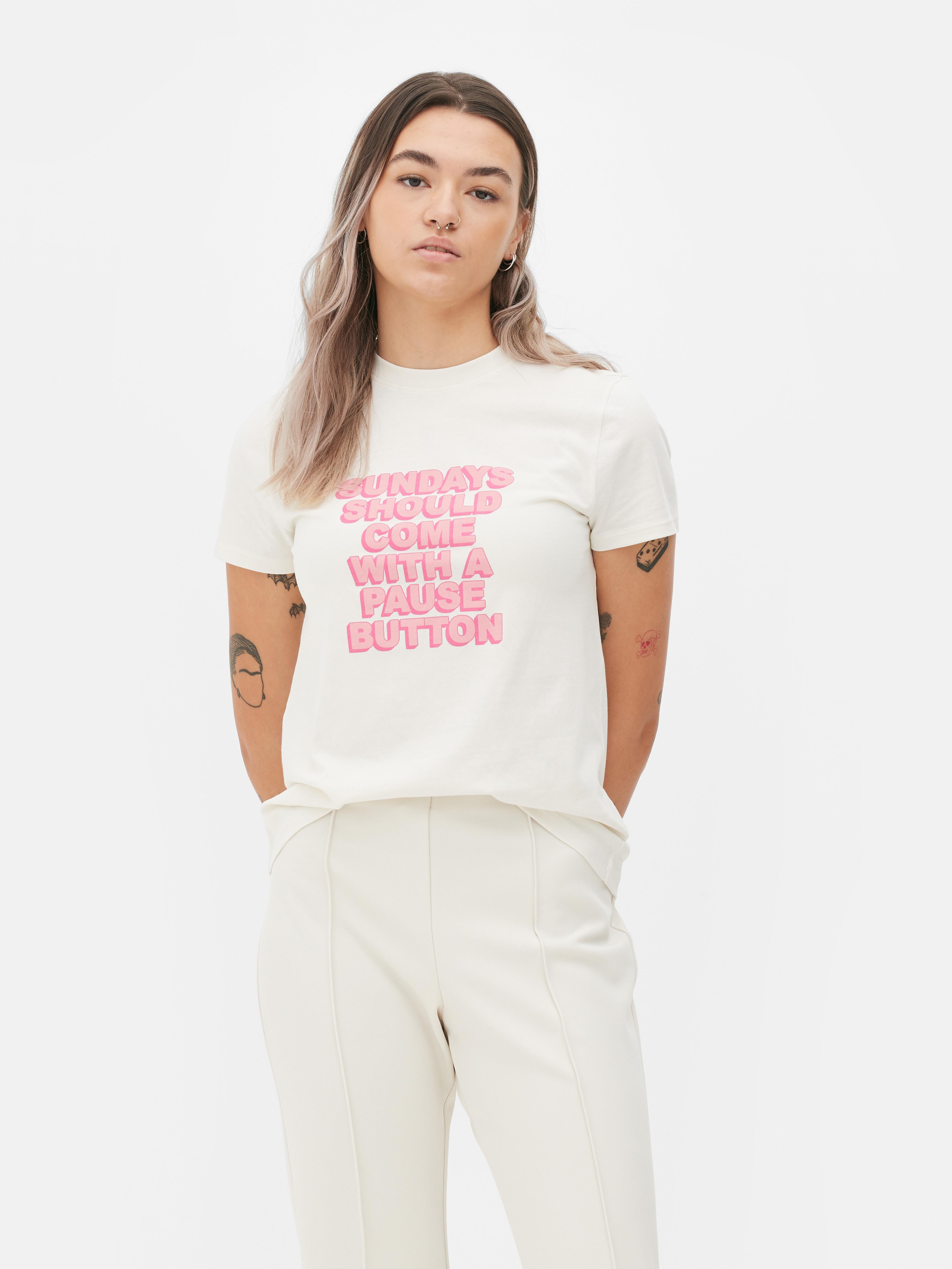 Slogan Print T-shirt
