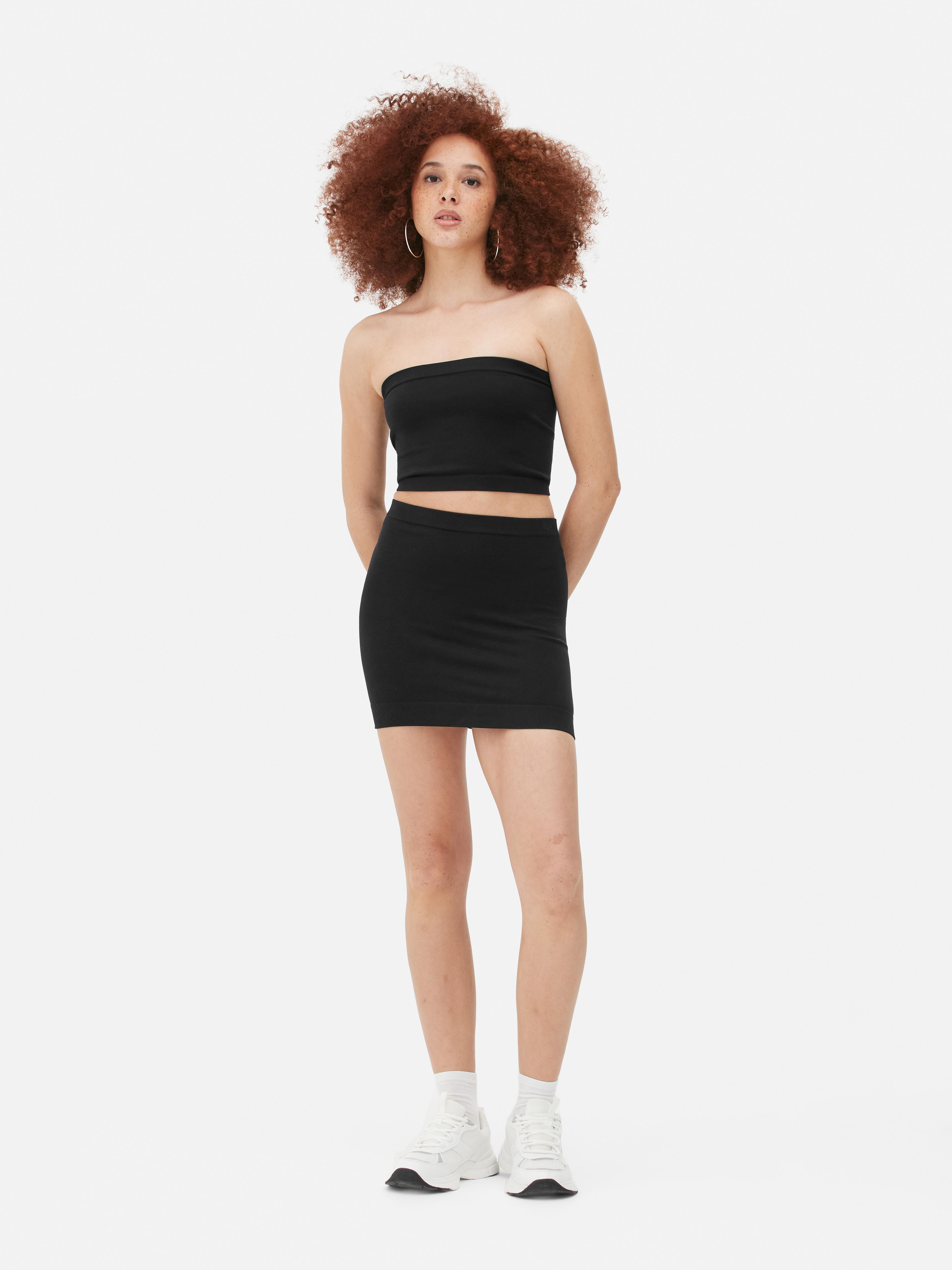 Stacey Black Crop Tube Top