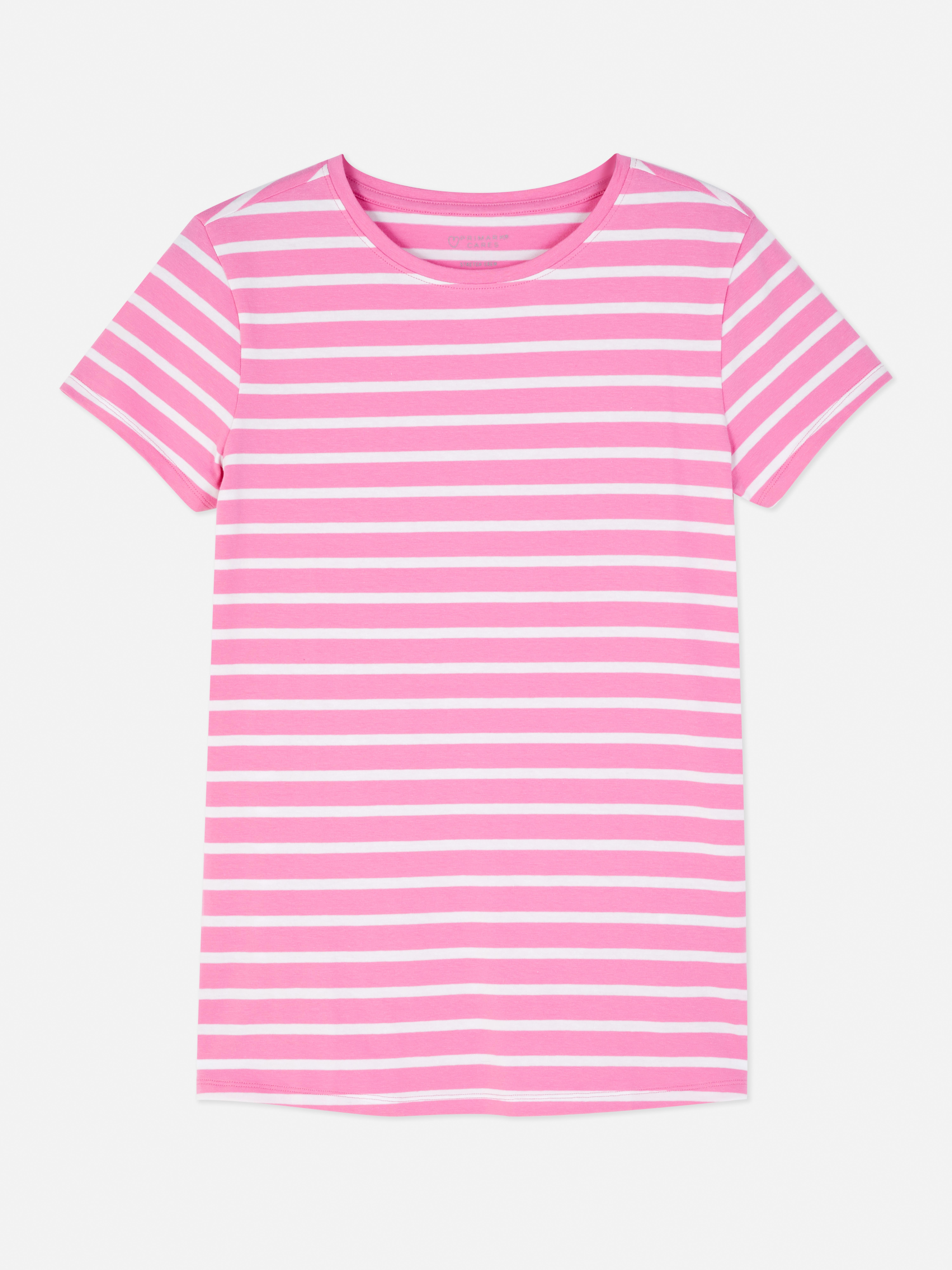 T-shirt elasticizzata con stampa a righe