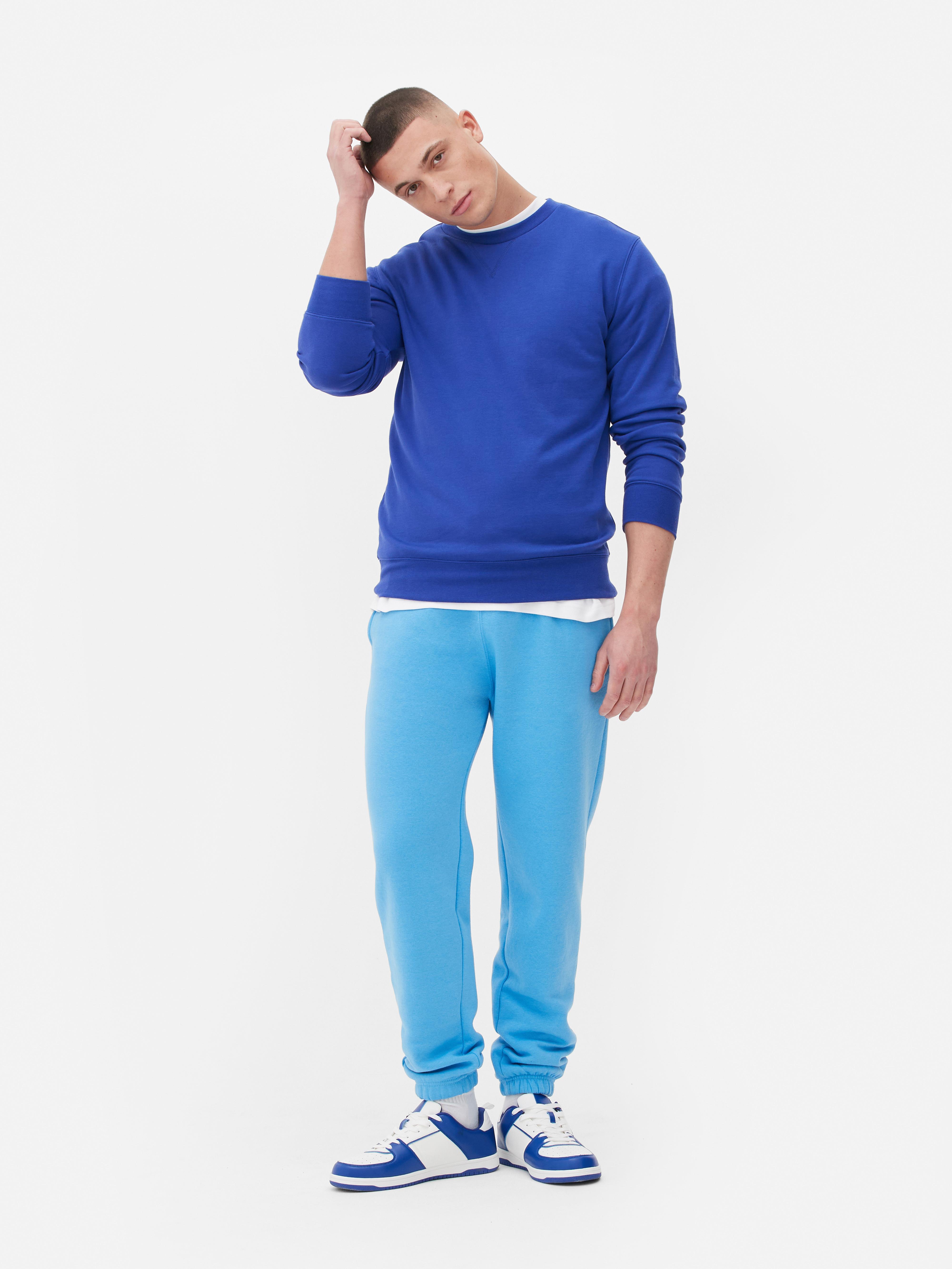 Light blue jogging bottoms sale