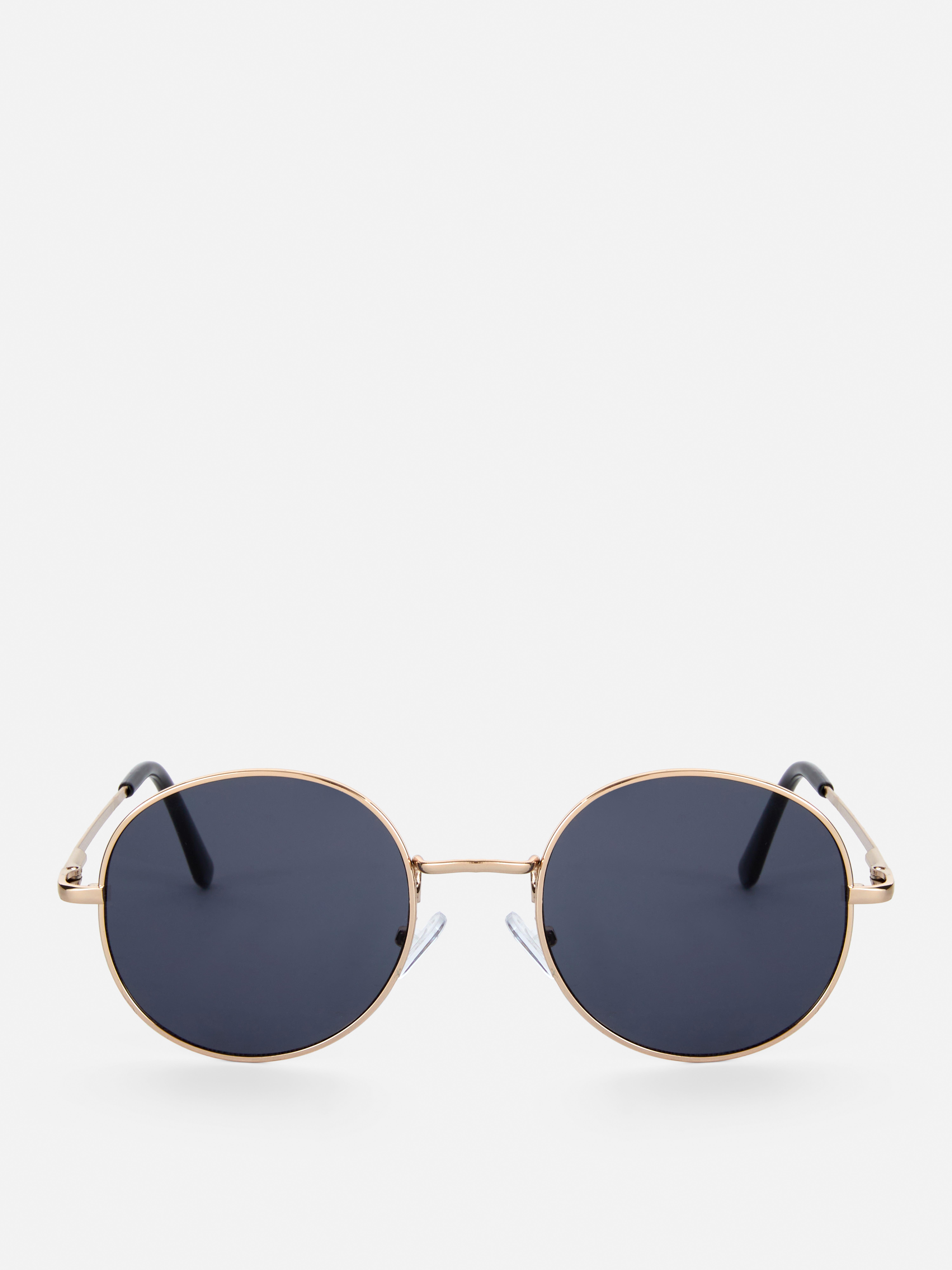 Metal Frame Round Vintage Sunglasses Gold