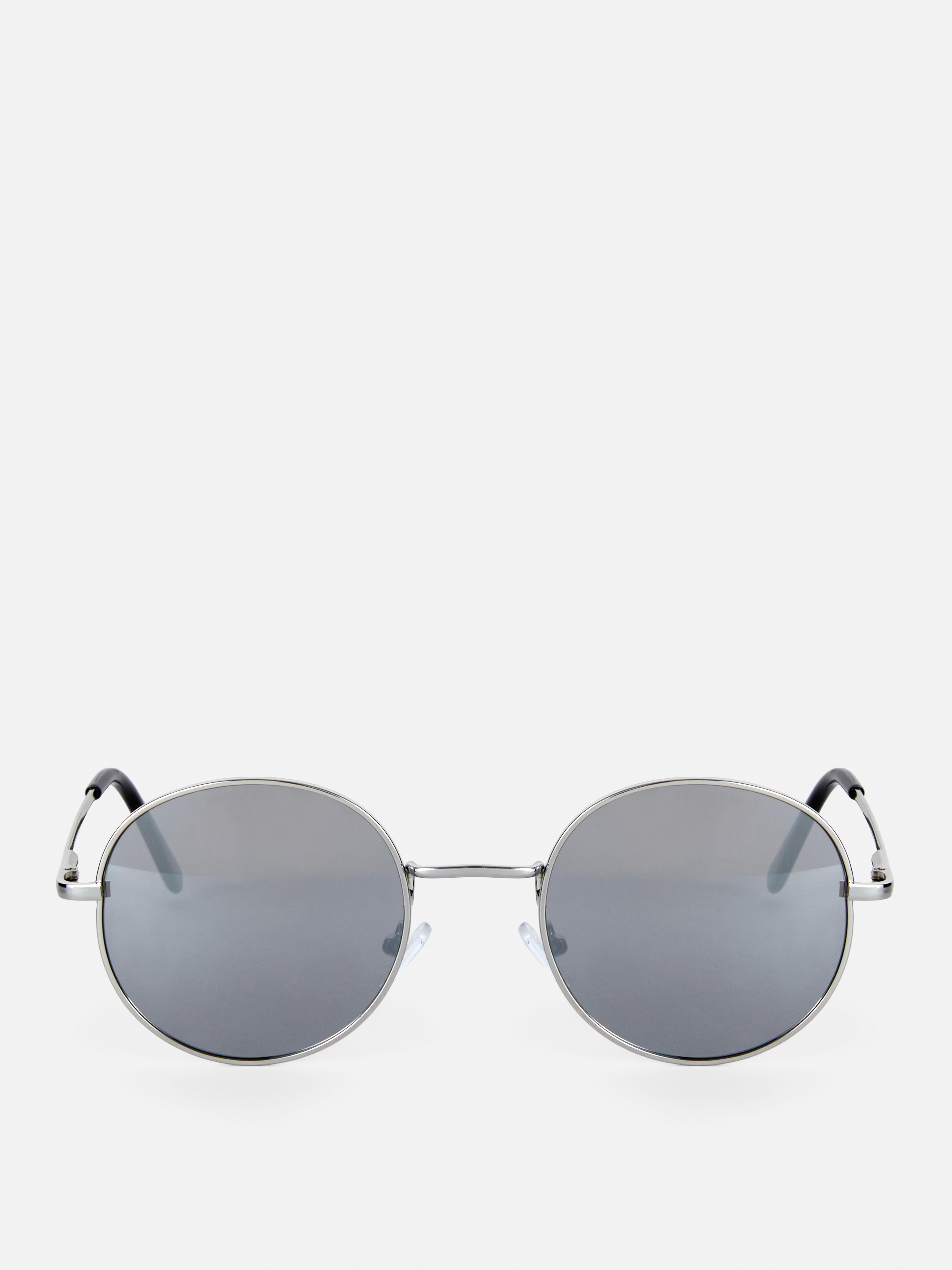 Metal Frame Round Vintage Sunglasses Silver