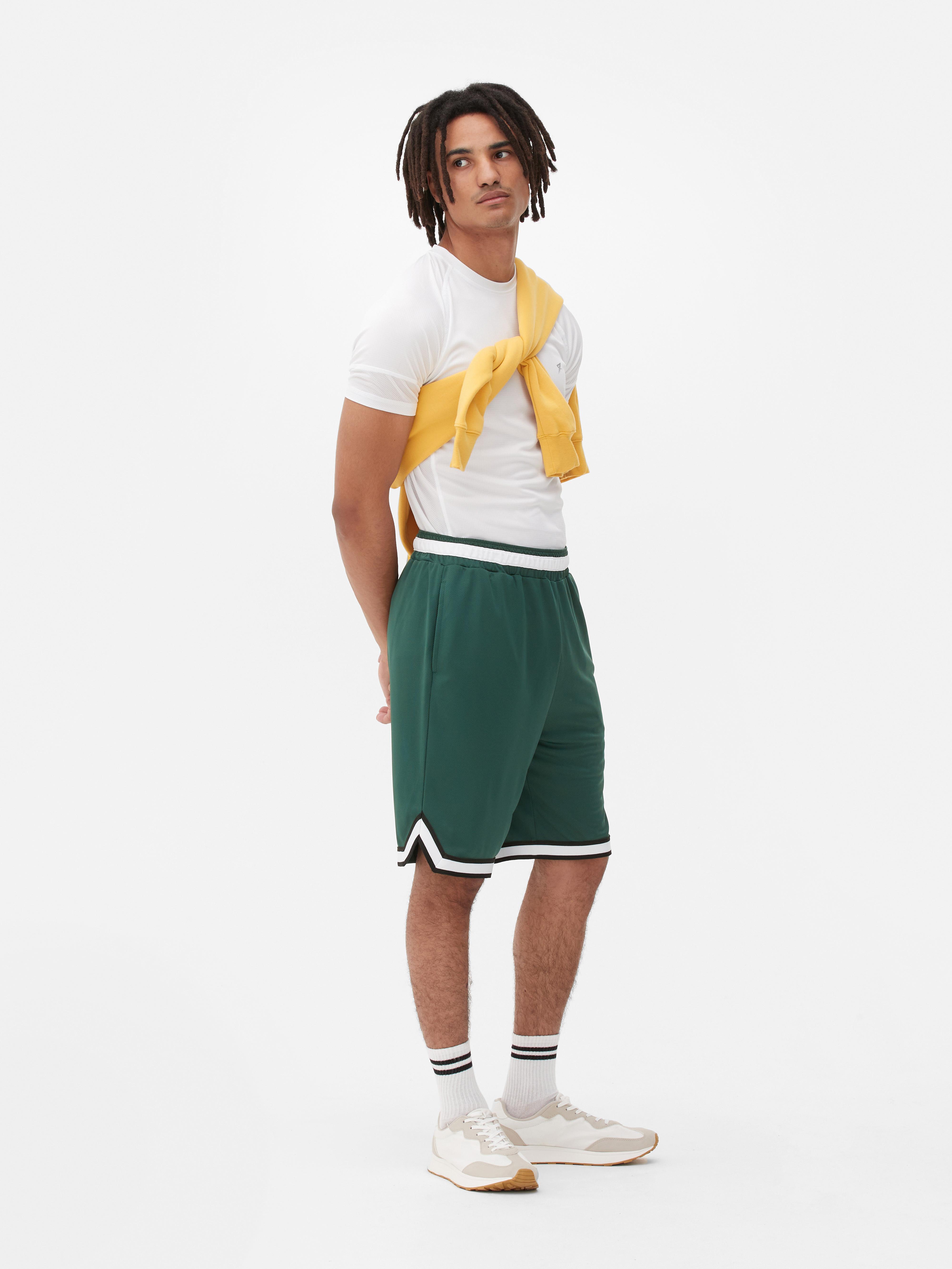 Men's Green Mesh Basketball Shorts | Primark