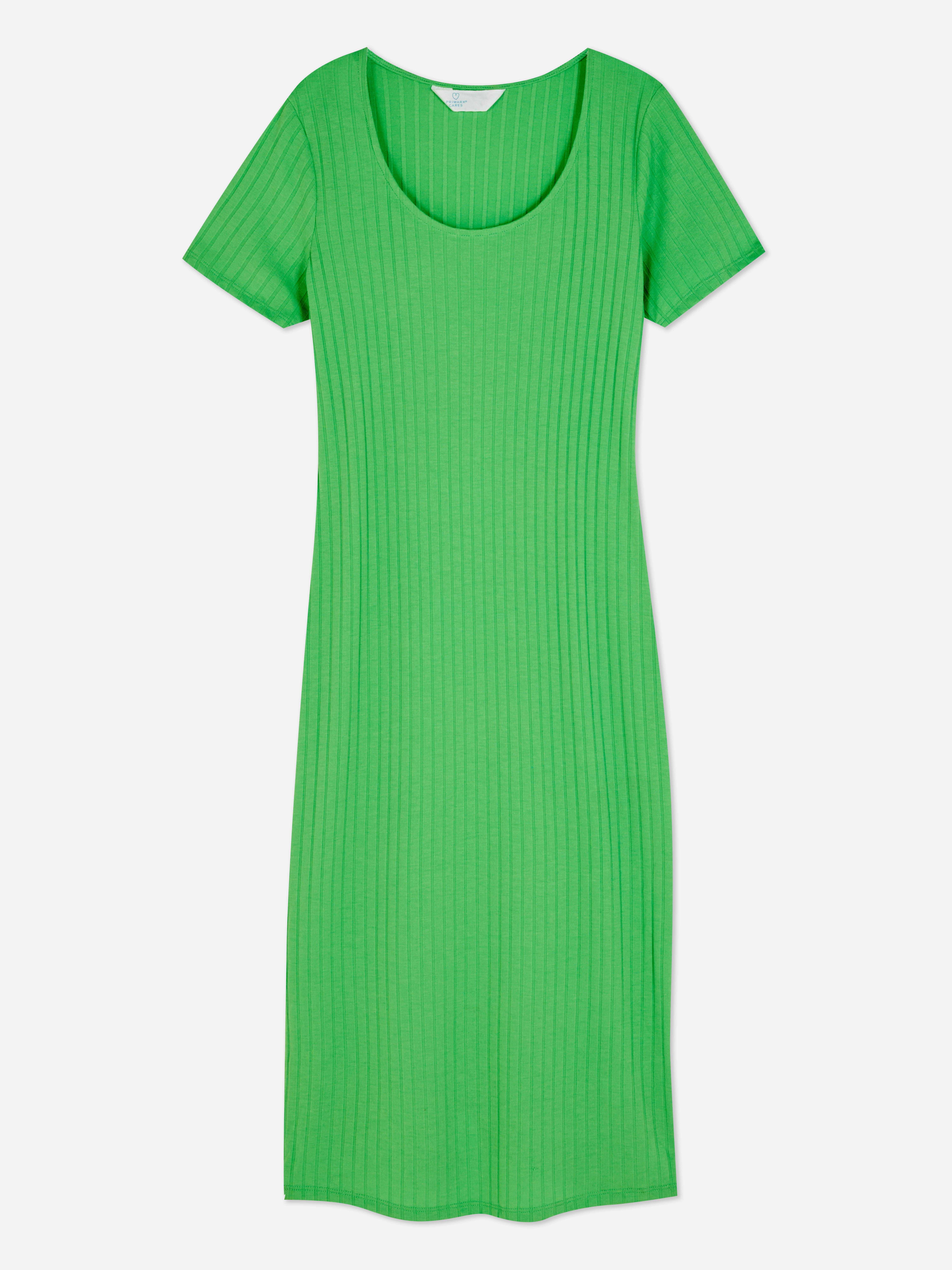 Robe mi-longue côtelée