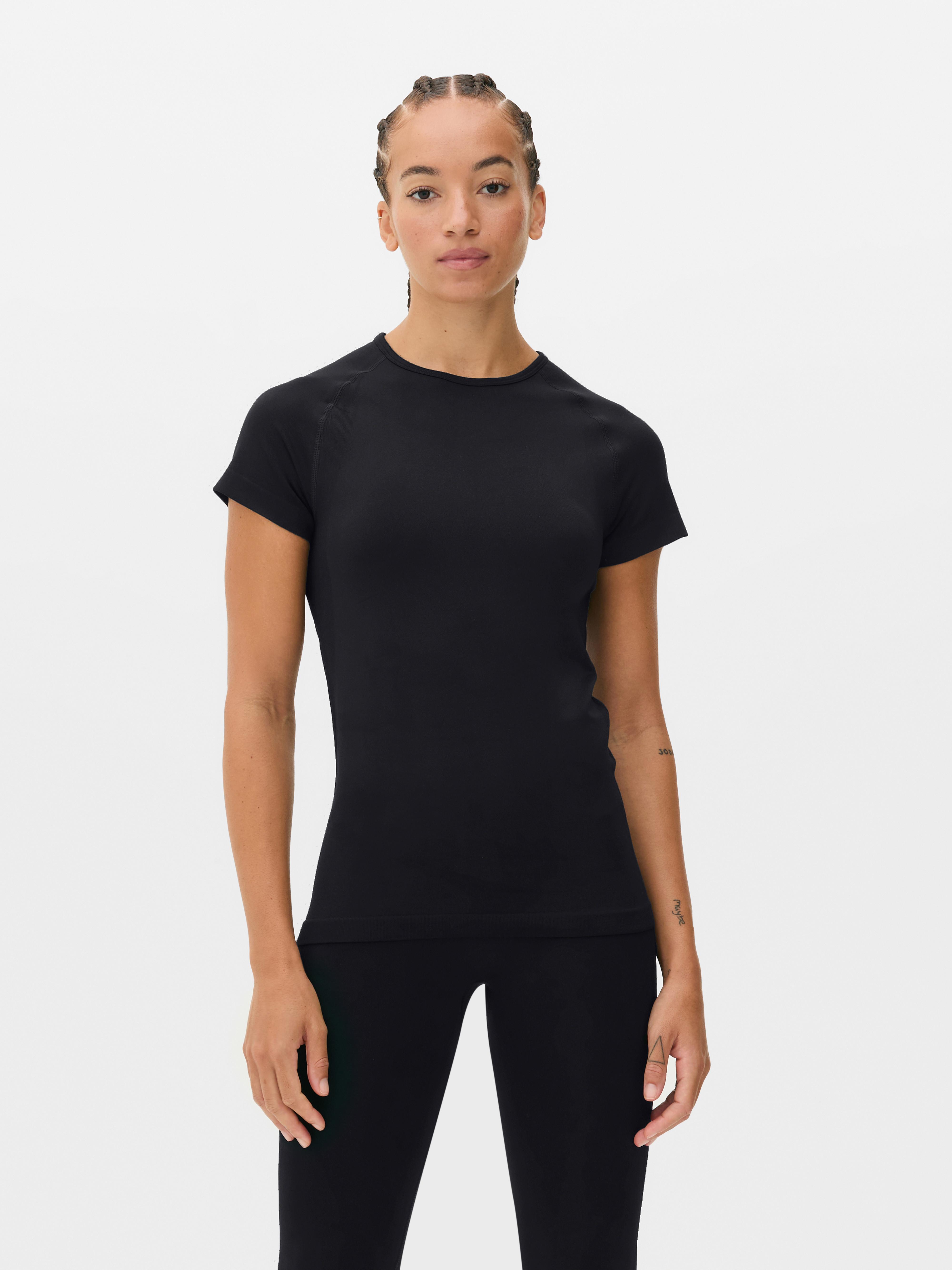 Women's Black Active Performance T-shirt | Primark