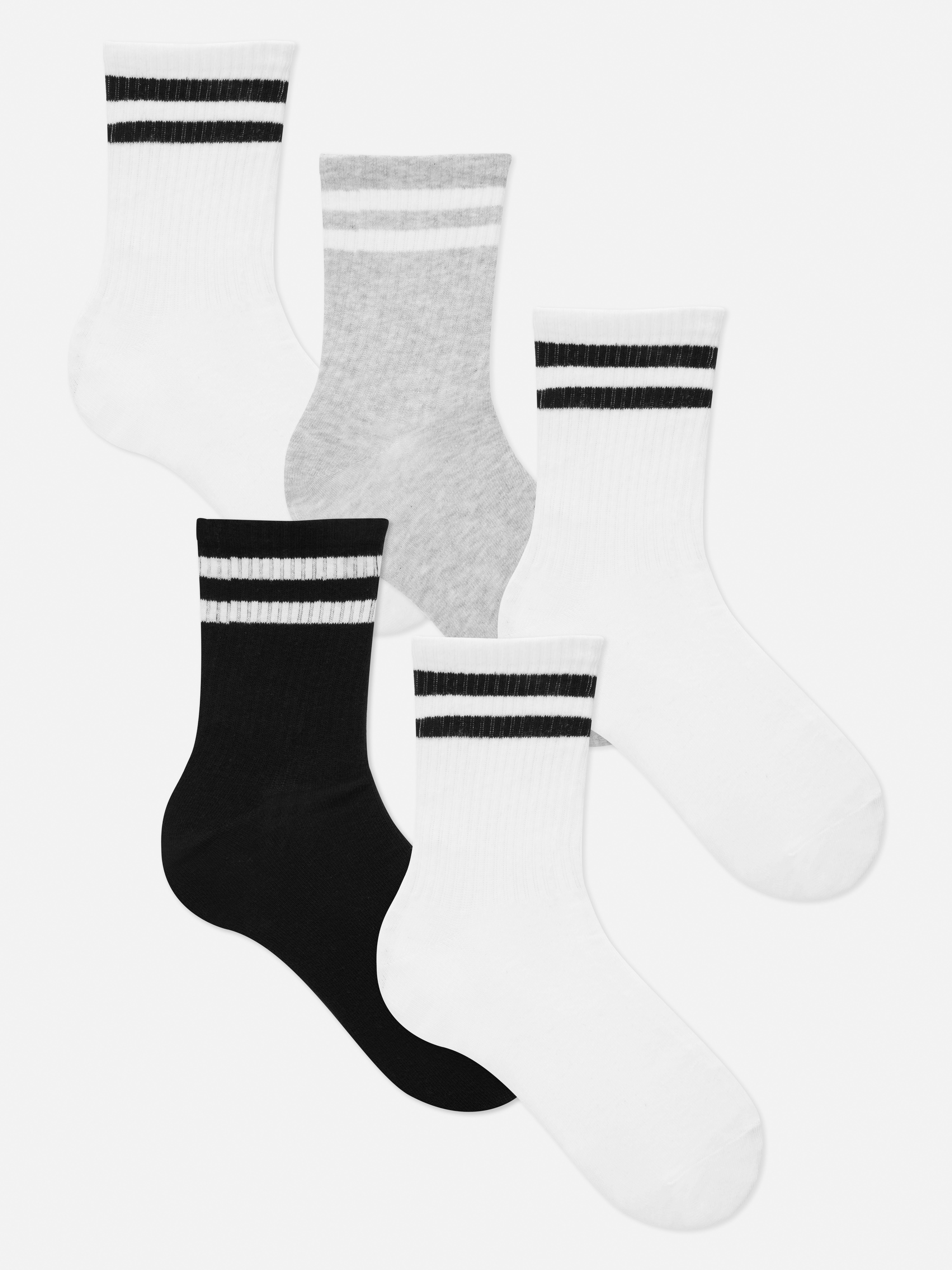 5pk Ribbed Sports Socks