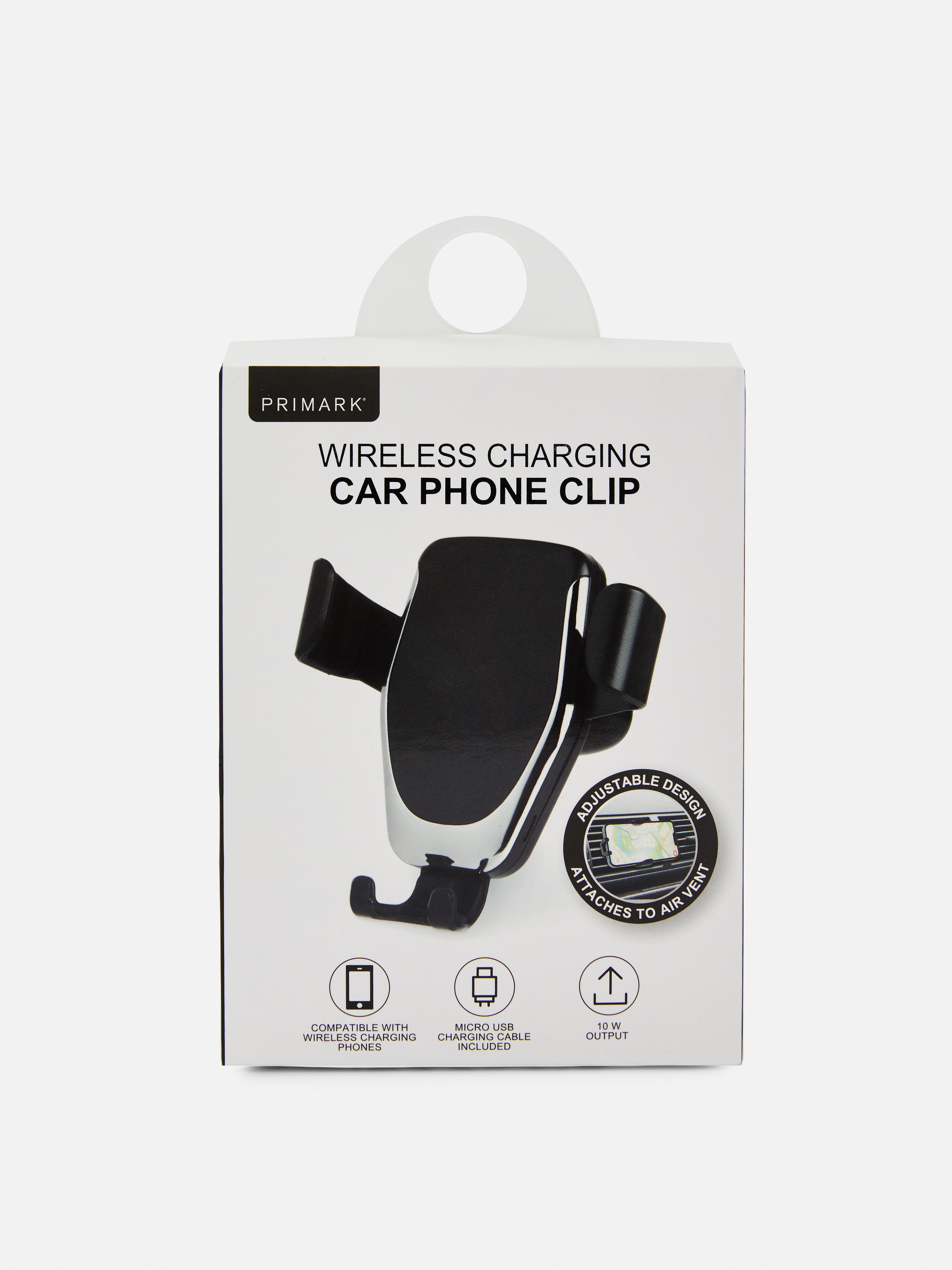 Kabelloses Handy-Ladegerät als Clip für das Auto