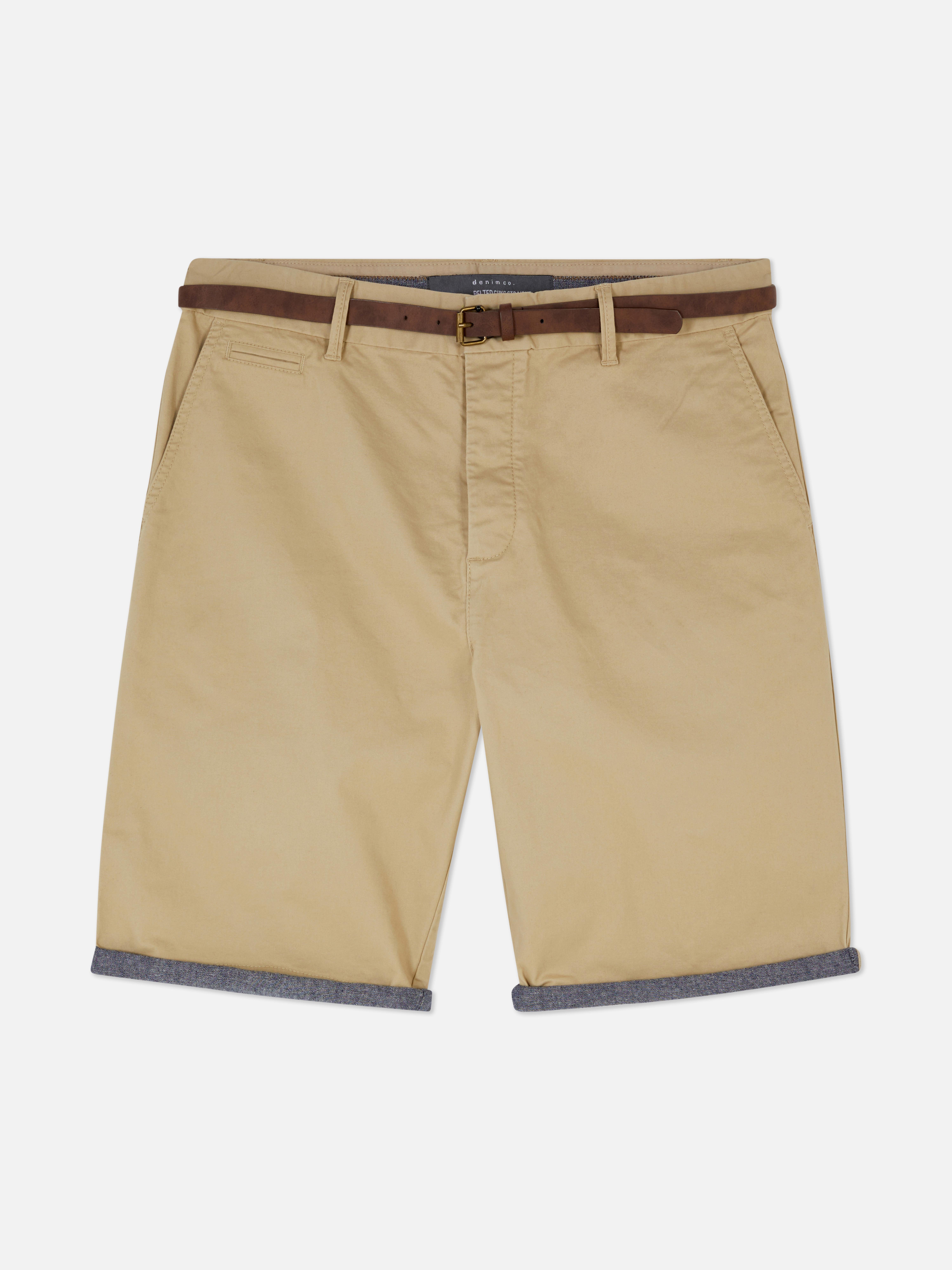 Pantaloni chino corti con cintura