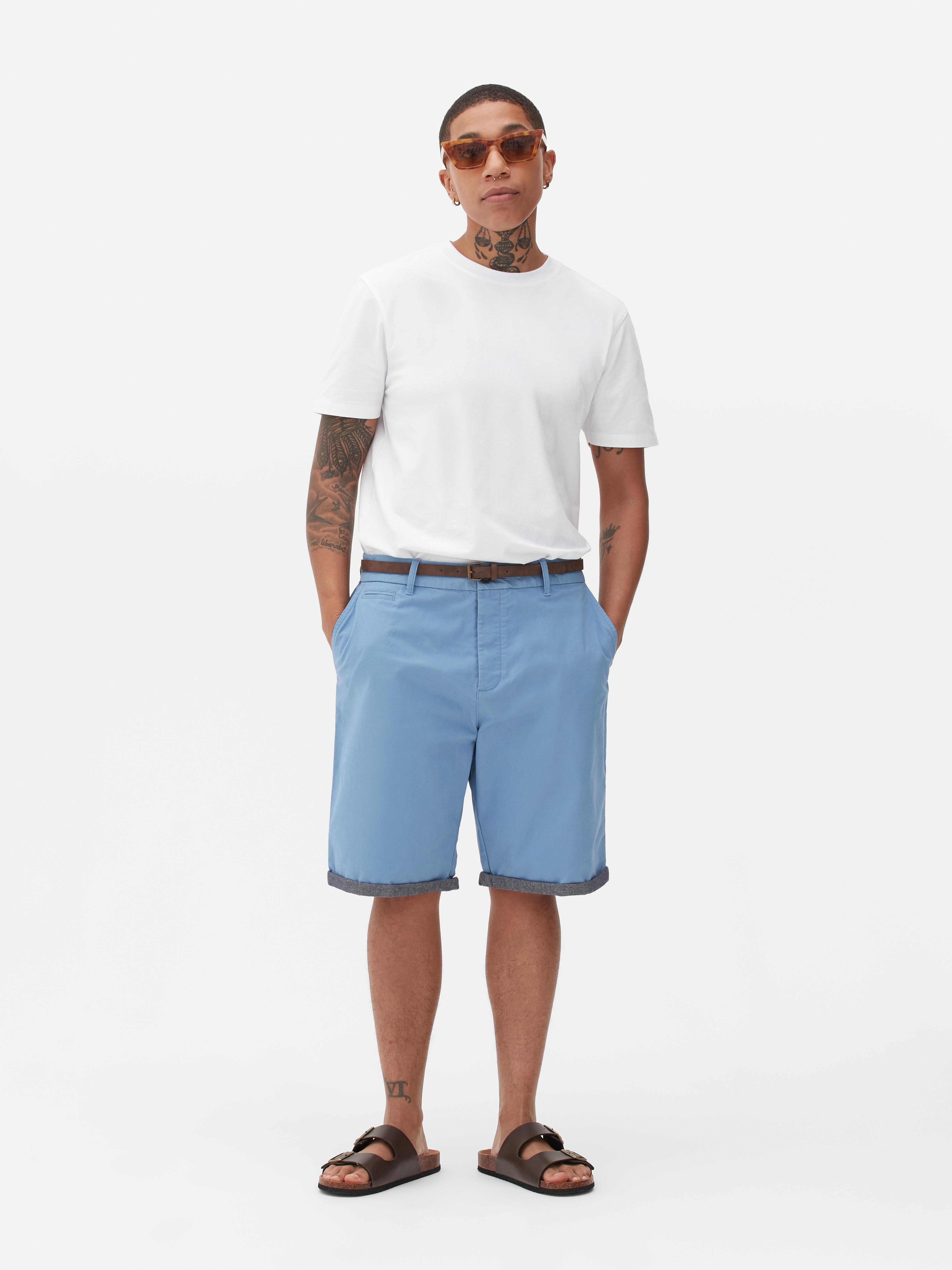 Short chino à ceinture