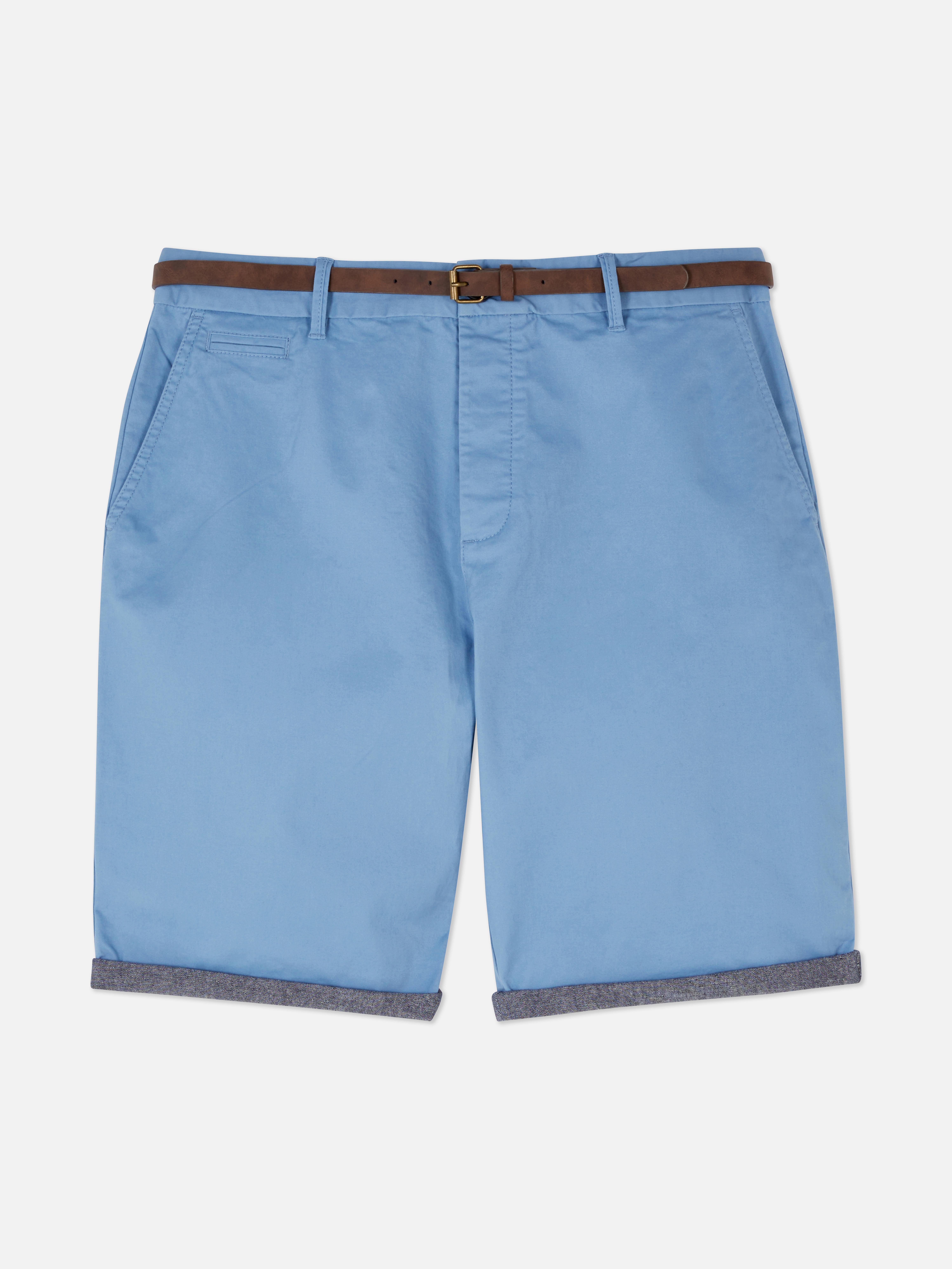 Pantaloni chino corti con cintura