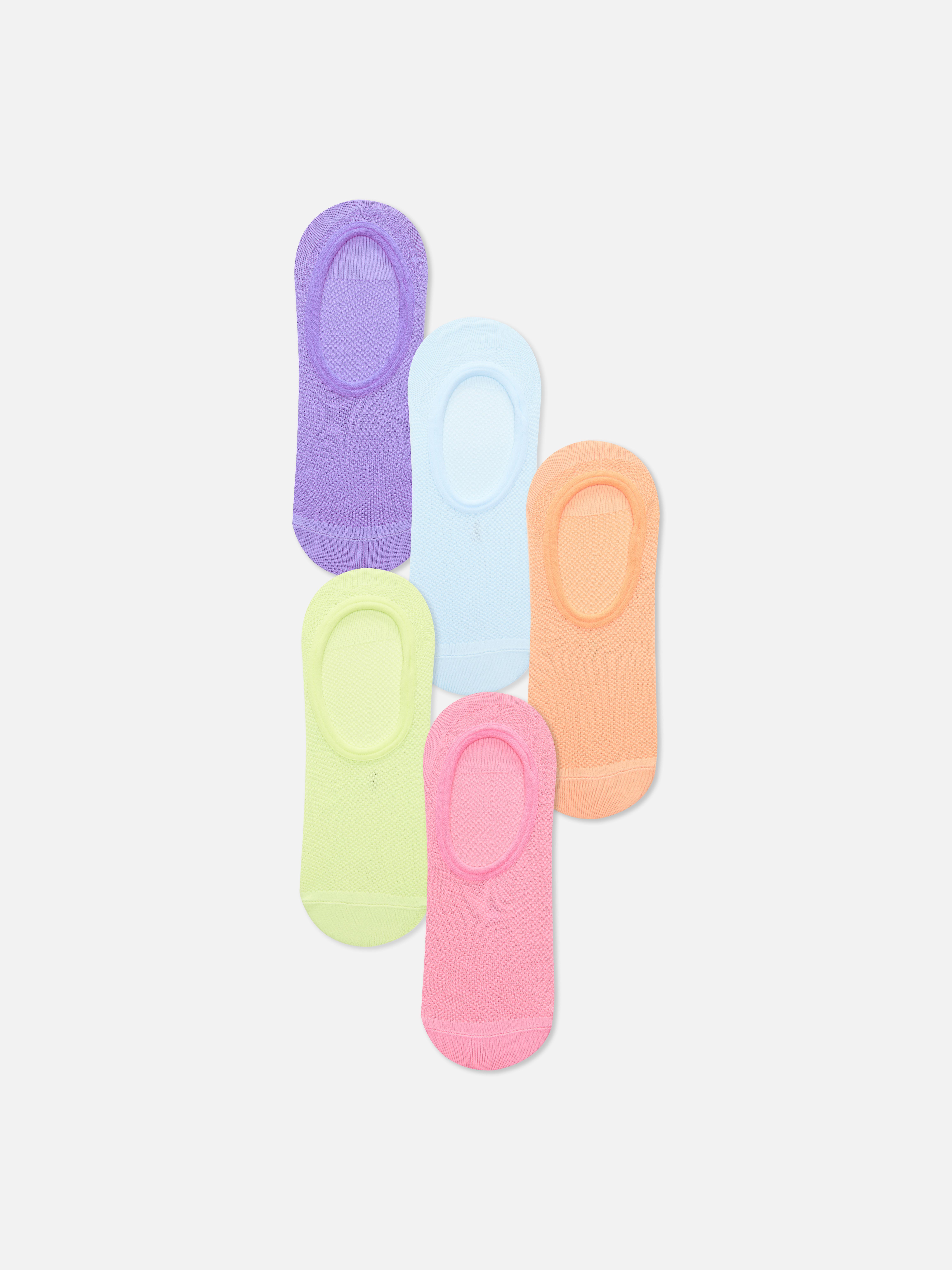 Nahtlose Füßlinge in Neonfarben, 5er-Pack