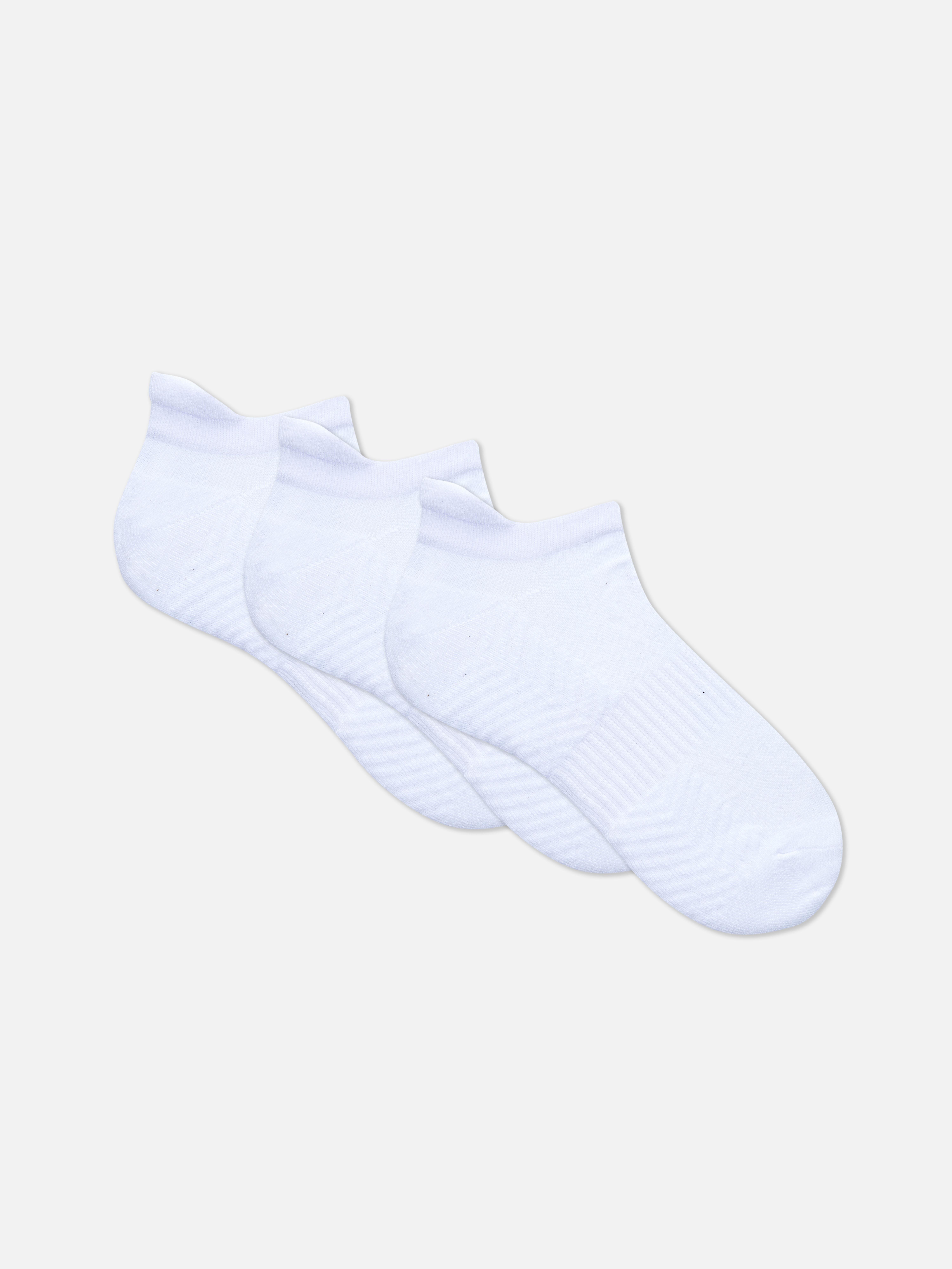 Sneaker Socken mit Polsterung, 3er-Pack Weiß