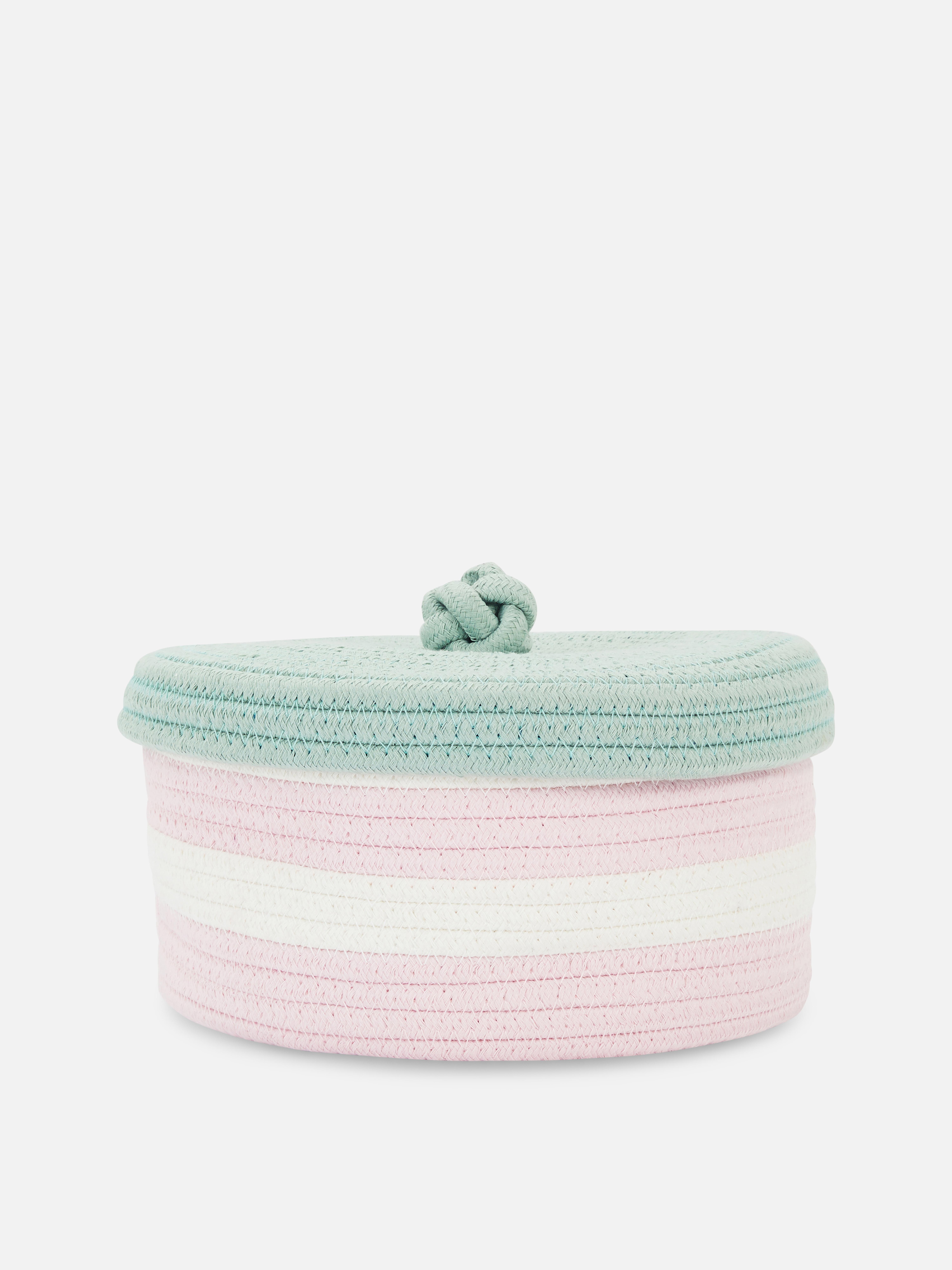Striped Woven Basket