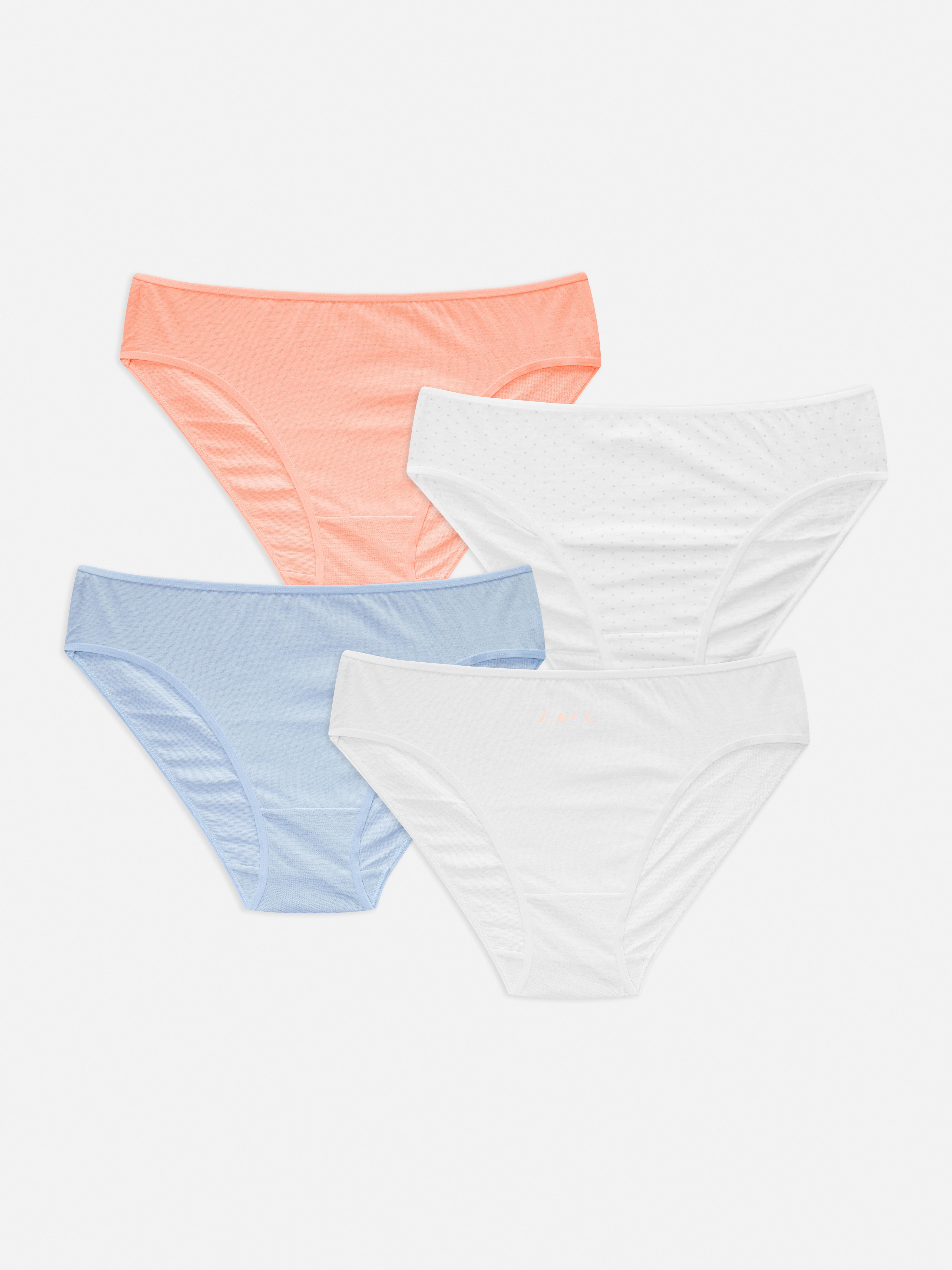 4pk Bikini Cut Everyday Mini Briefs Coral