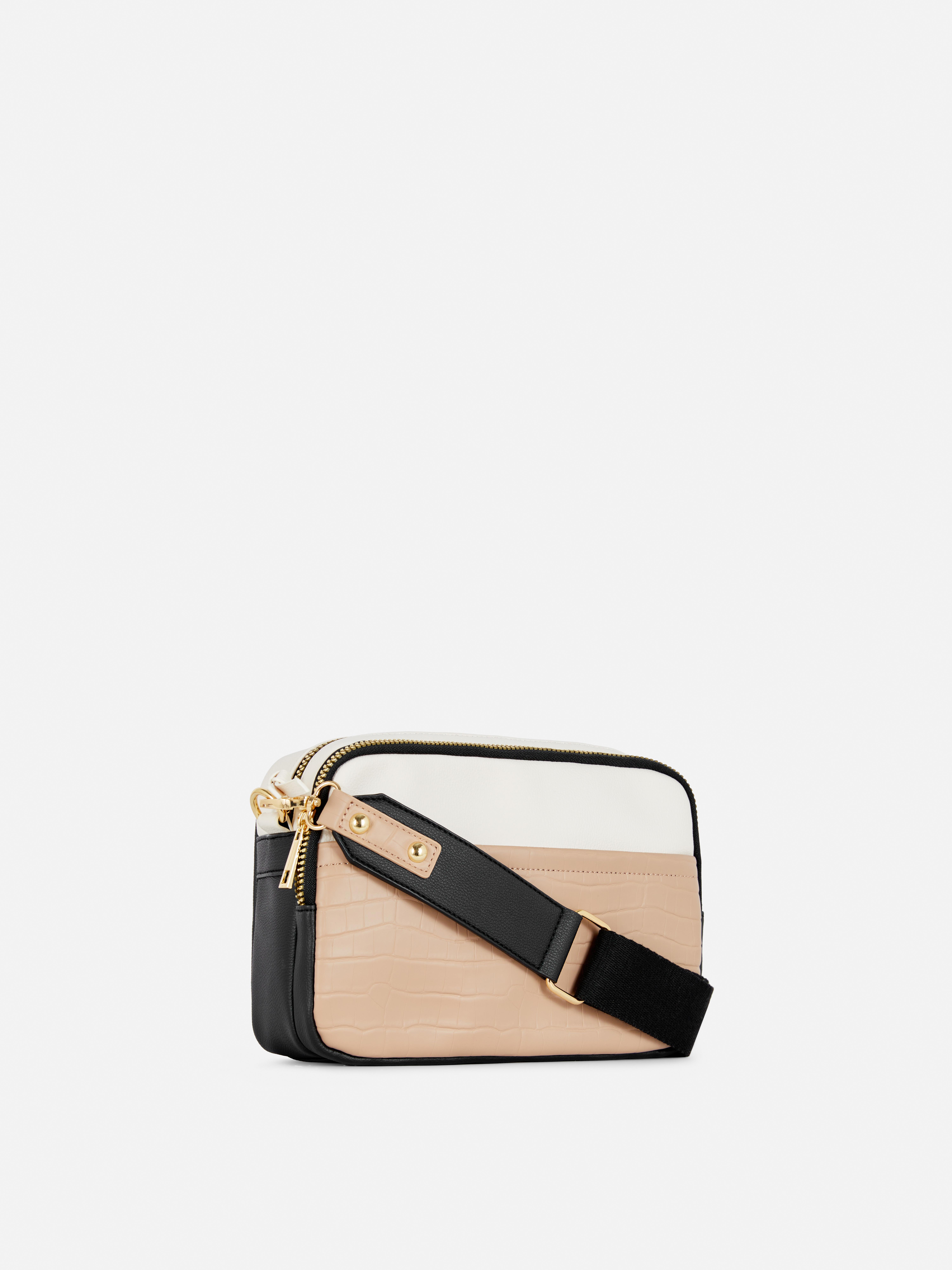 Borsa a tracolla con doppia zip