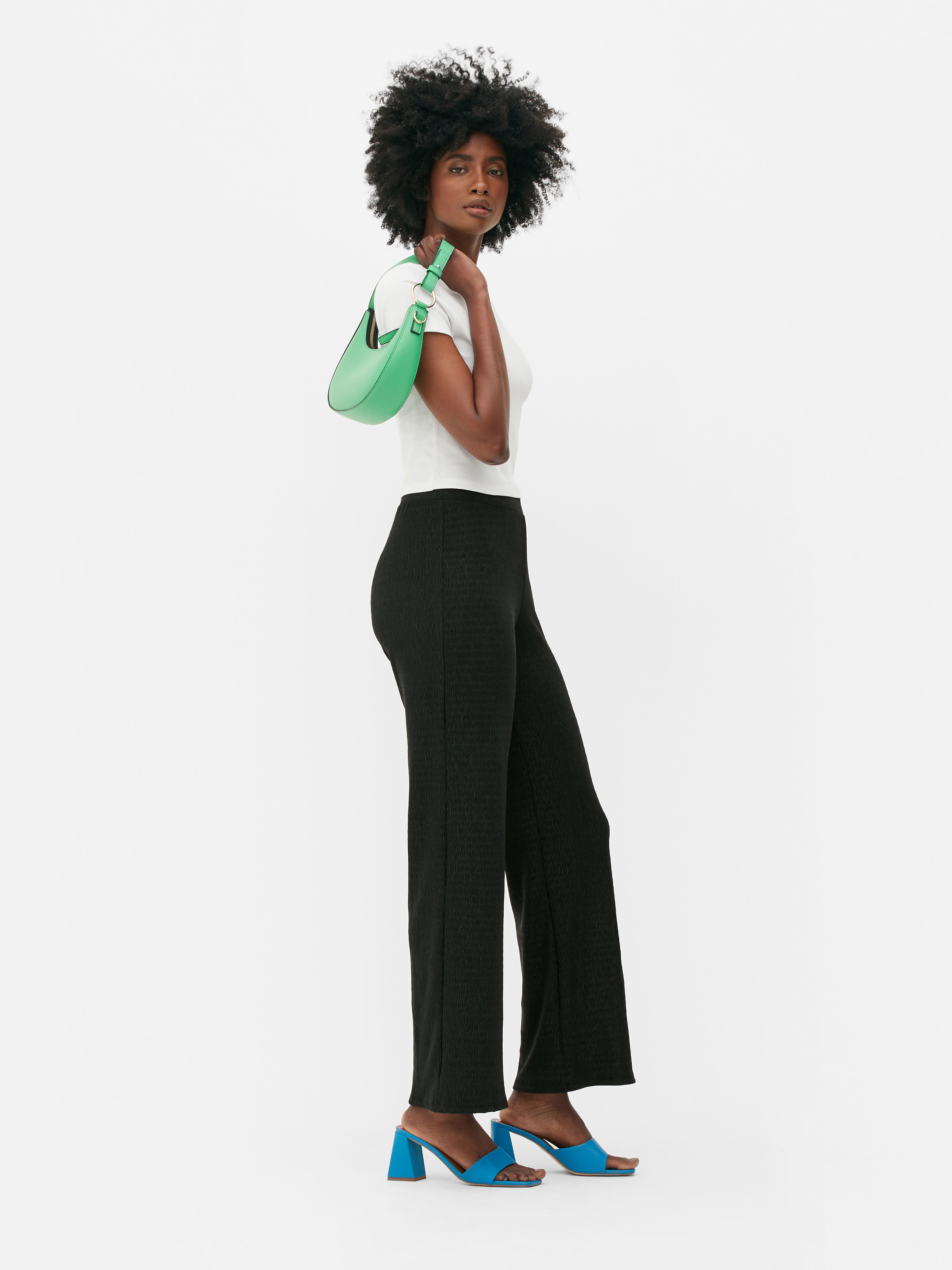 Lightly Flared Crinkle Leggings