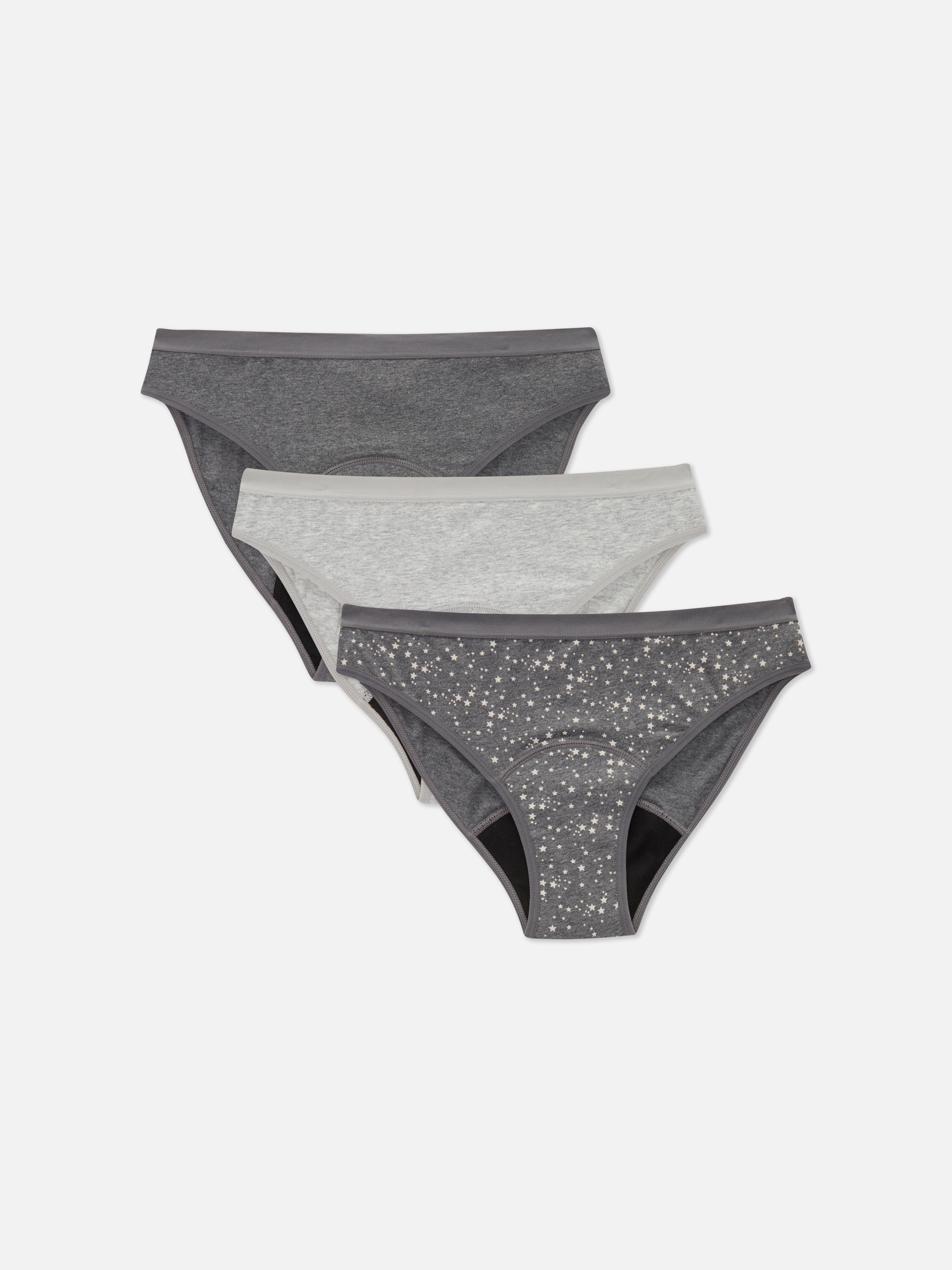 POPKOK Period Underwear Womens High Waisted Cotton Brief Panties 3 Pack(X-Small,  Black/Grey/Nude) : : Clothing, Shoes & Accessories