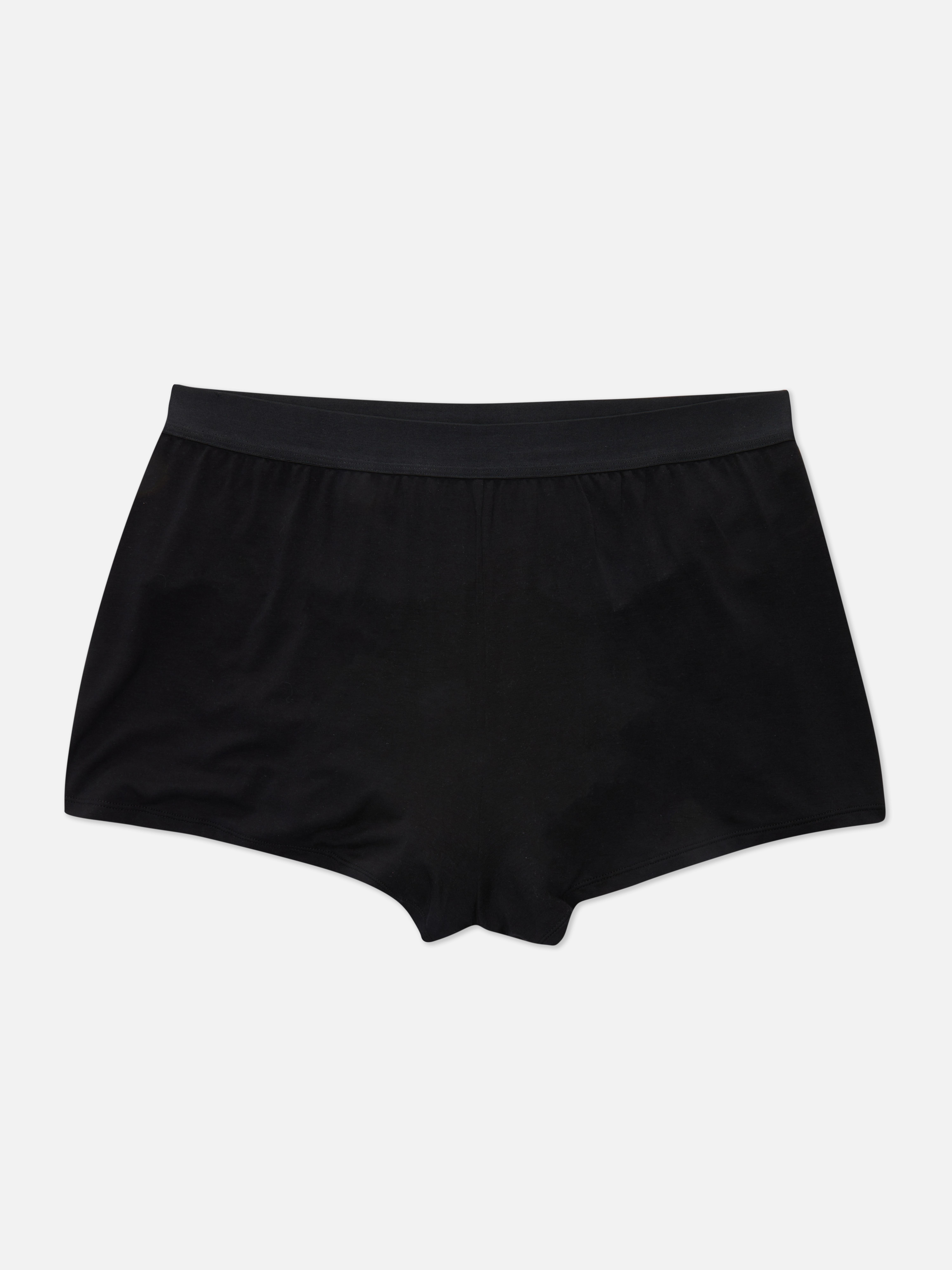 Womens Black High Waisted Overnight Period Underwear Shorts
