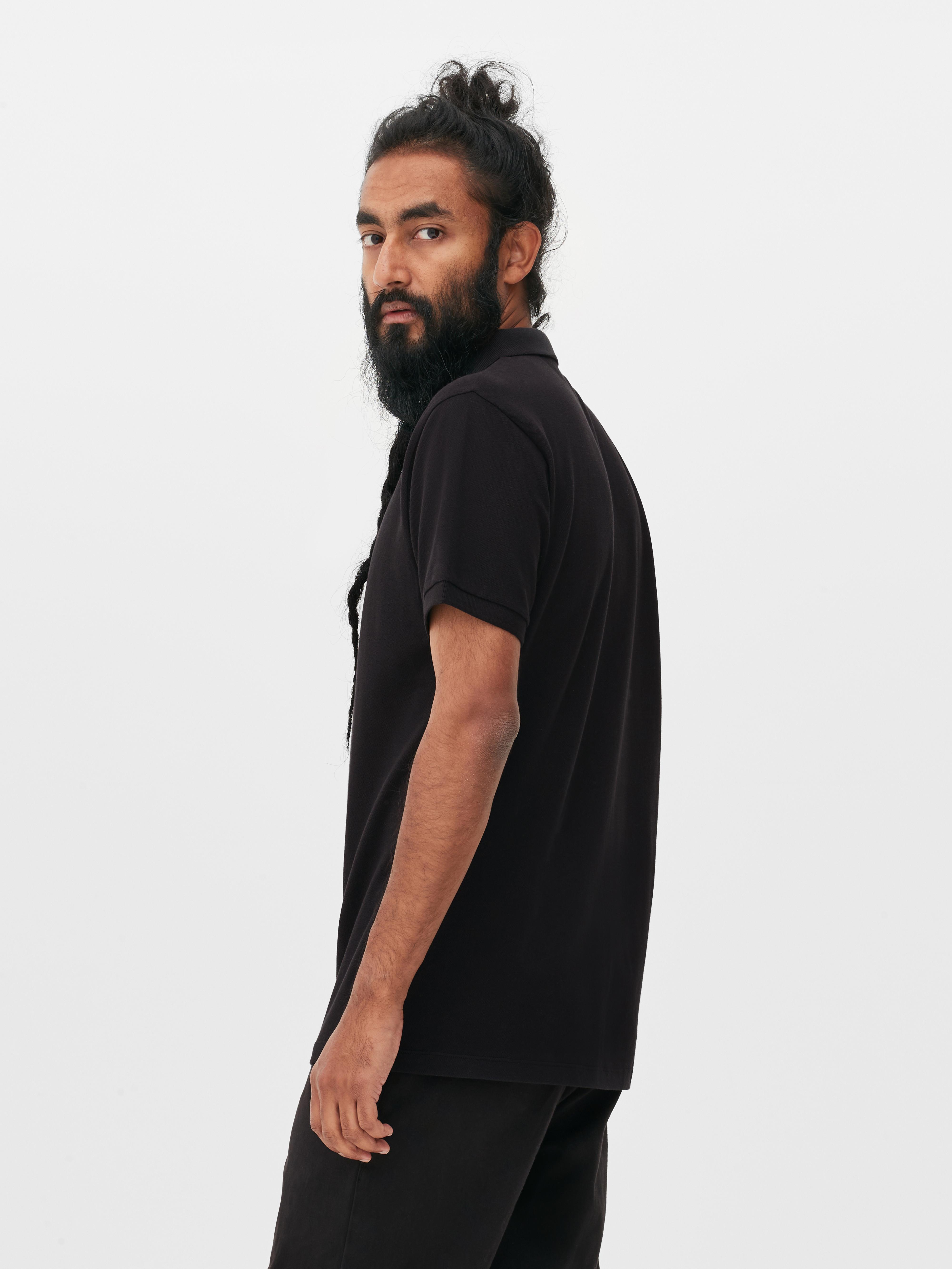 Black polo store shirt primark