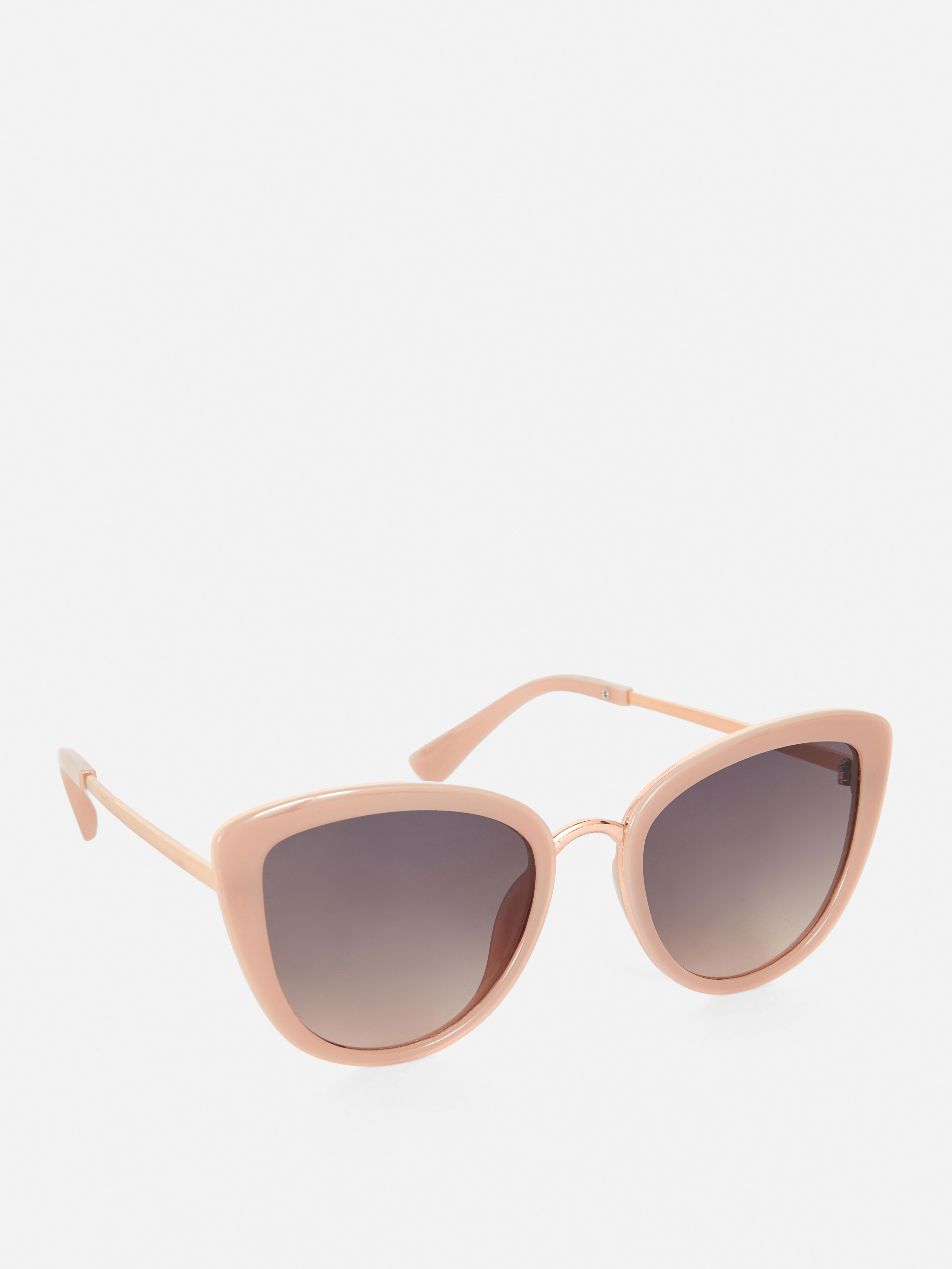 Occhiali da sole cat-eye con finiture metallizzate